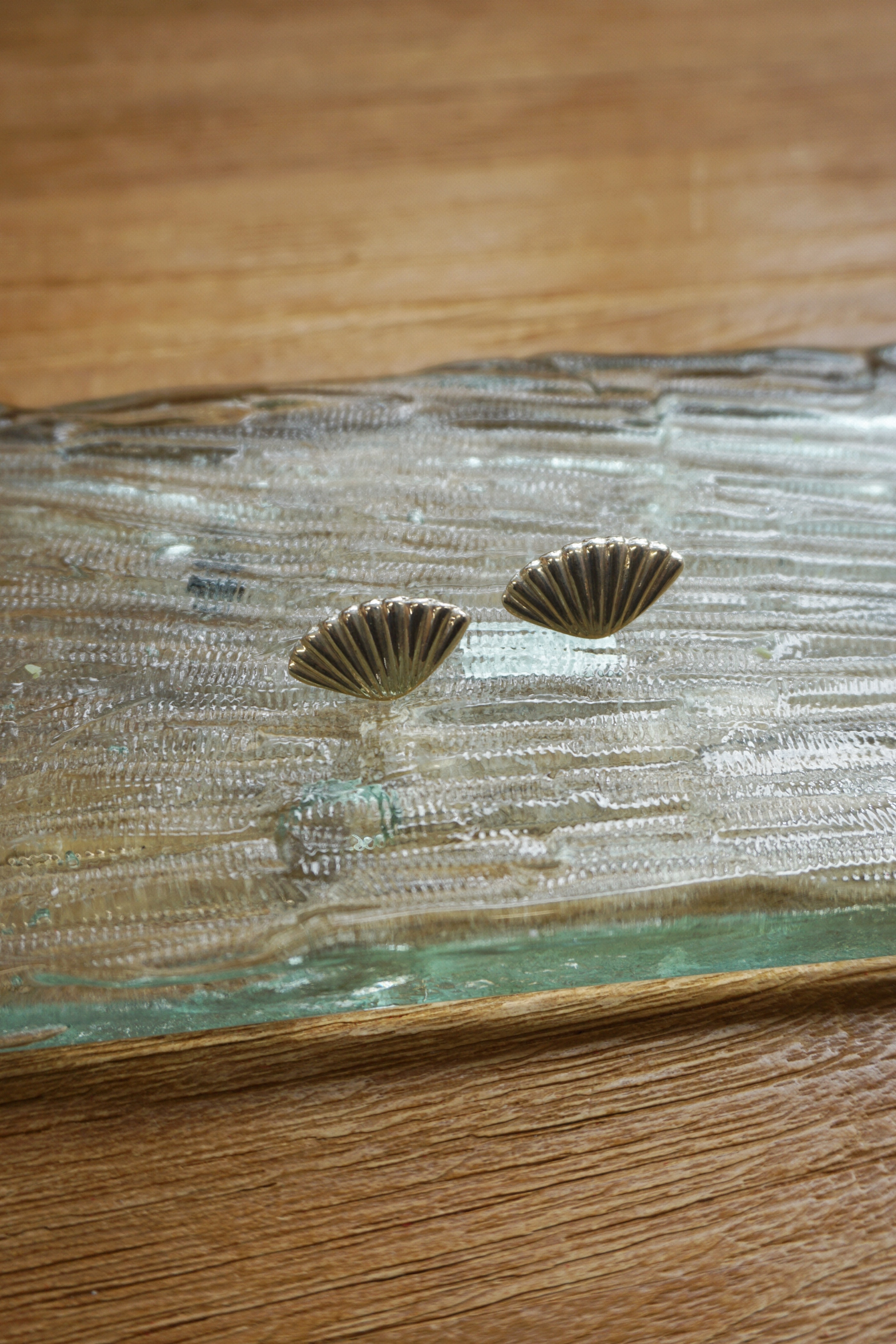 LONG SHELL SILVER EARRINGS