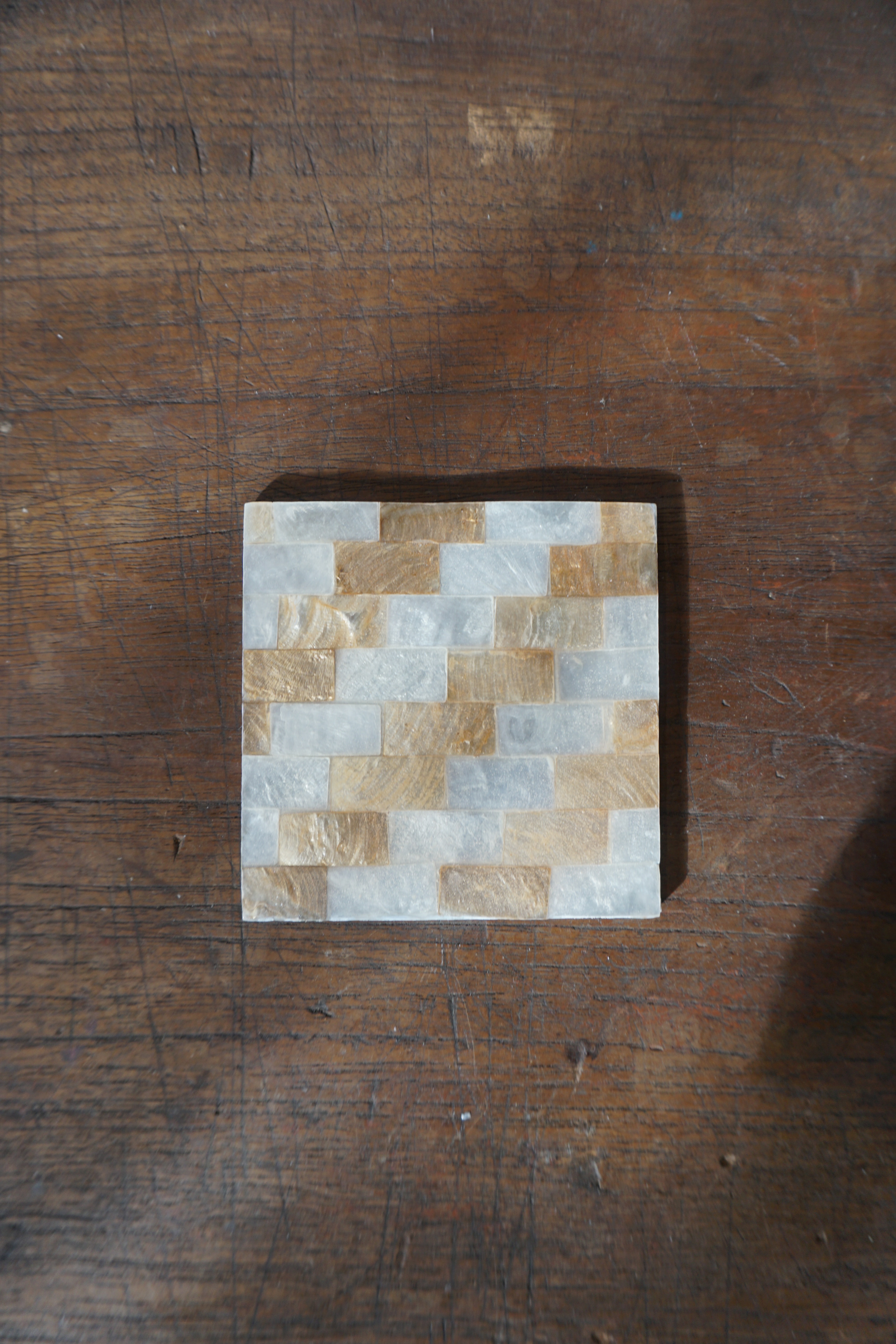 SHELL COASTER & CANDLE HOLDER-MIX BRICK