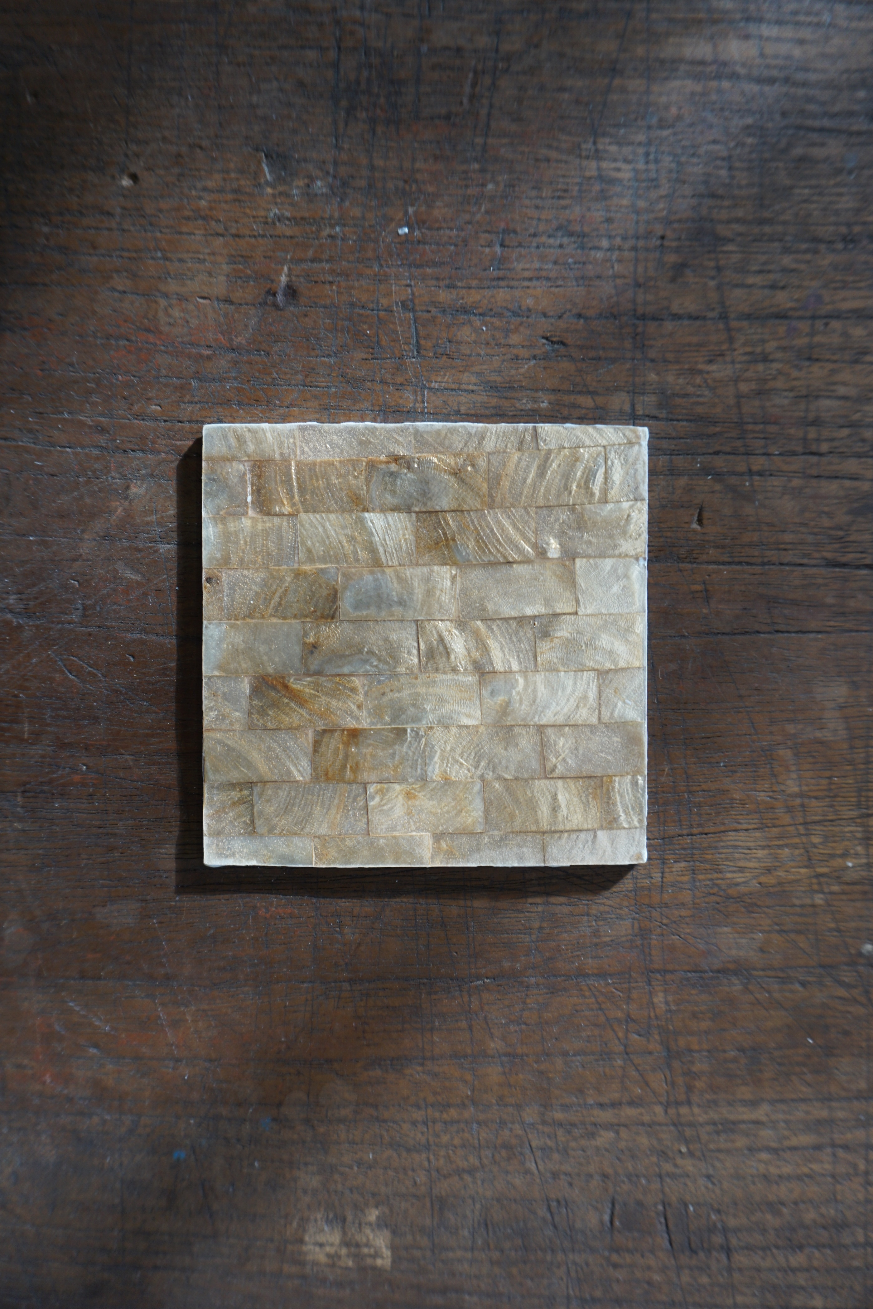 SHELL COASTER & CANDLE HOLDER-BRICK