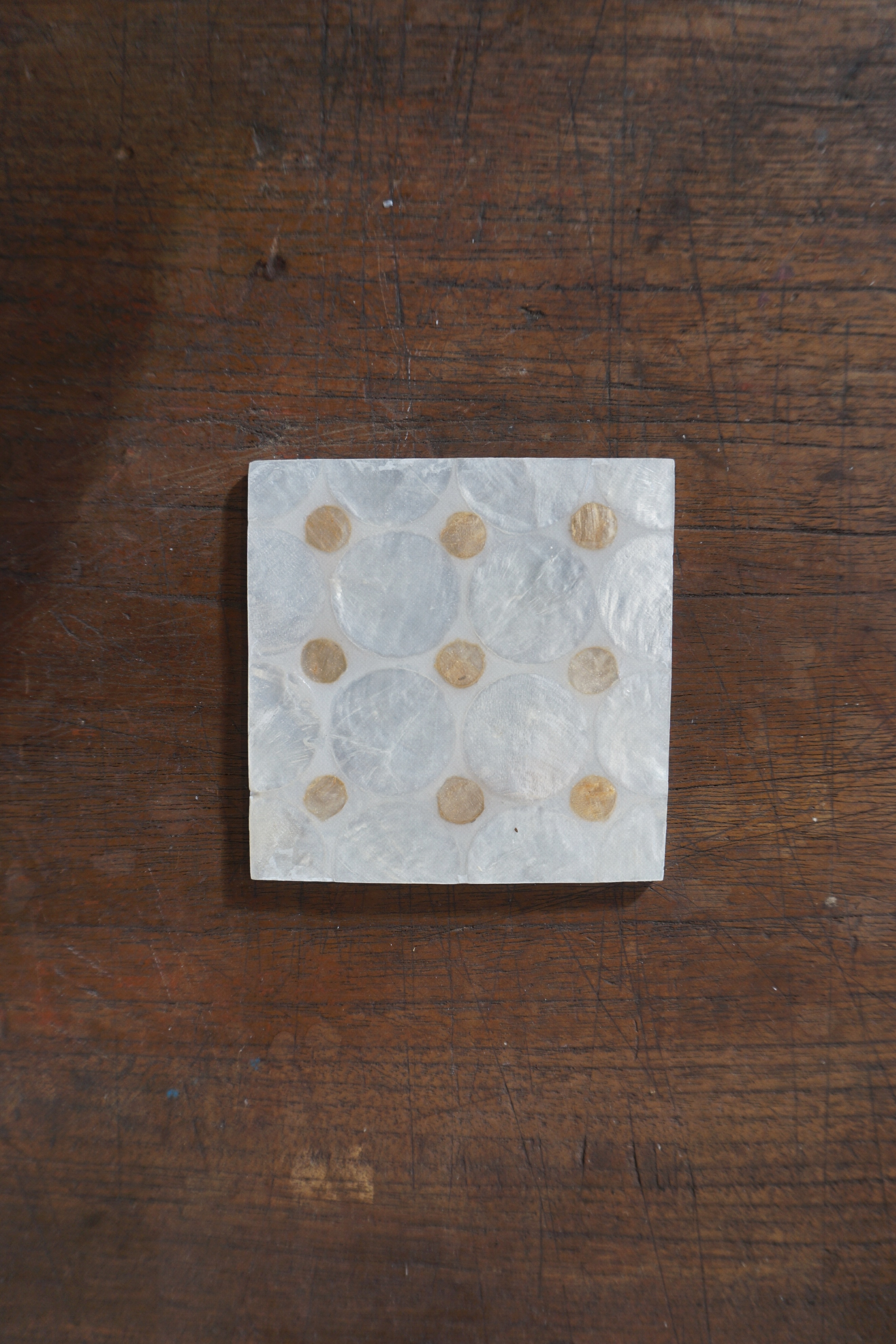 SHELL COIN COASTER & CANDLE HOLDER
