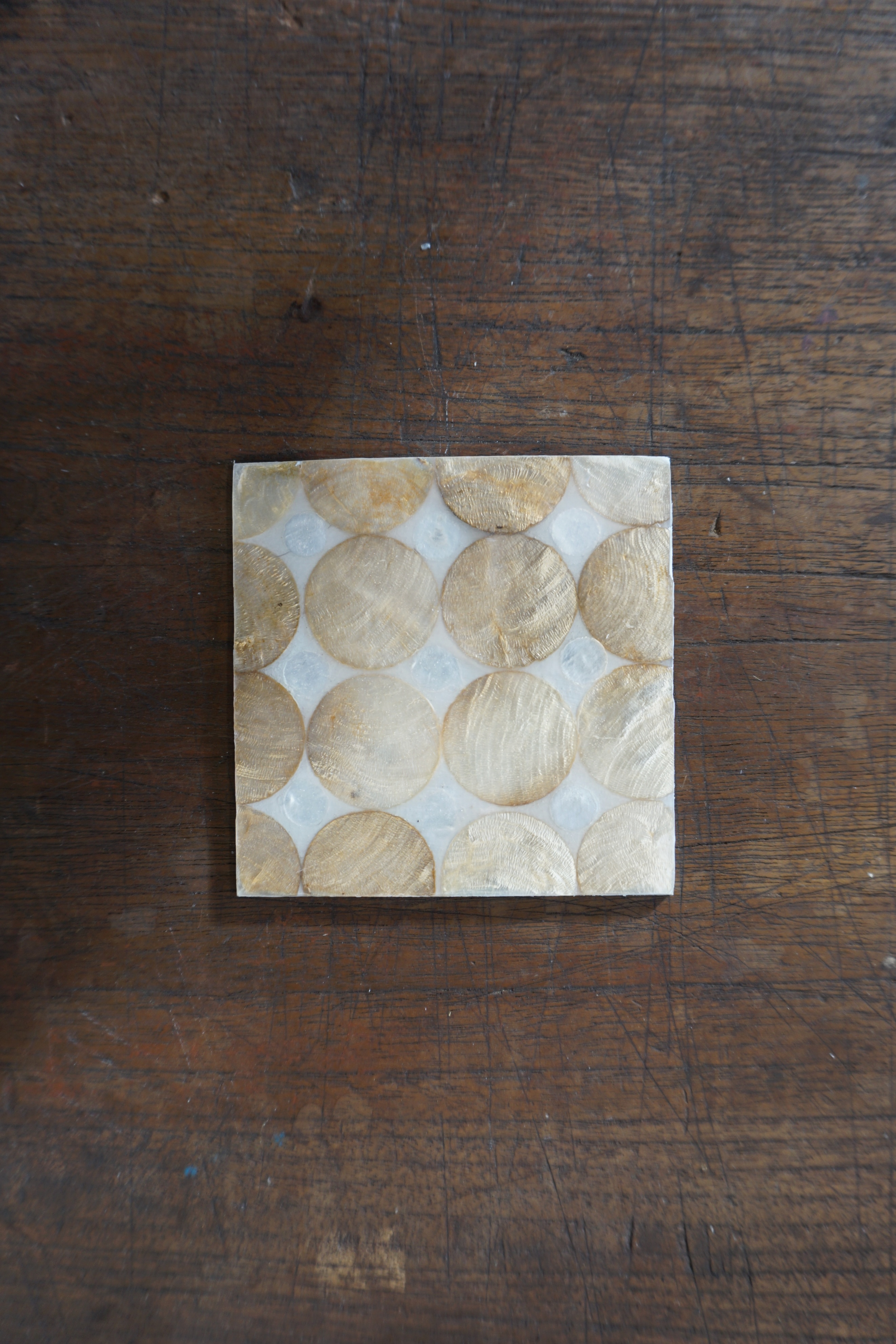 SHELL COIN COASTER & CANDLE HOLDER