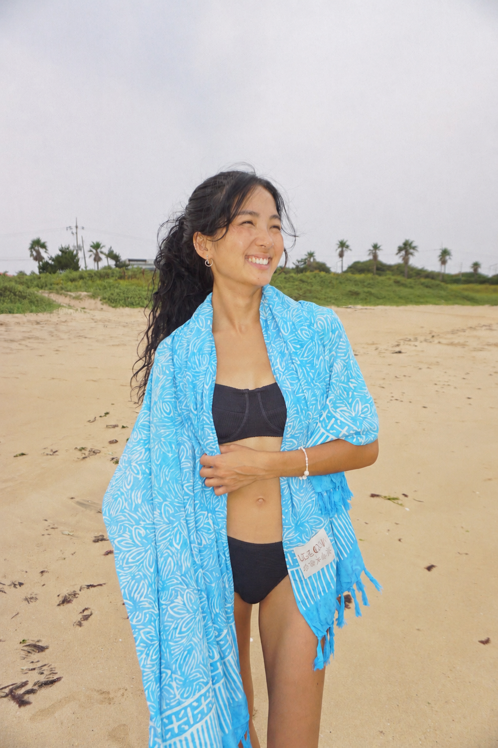 Mood Sarong – Monstera Blue (B품)