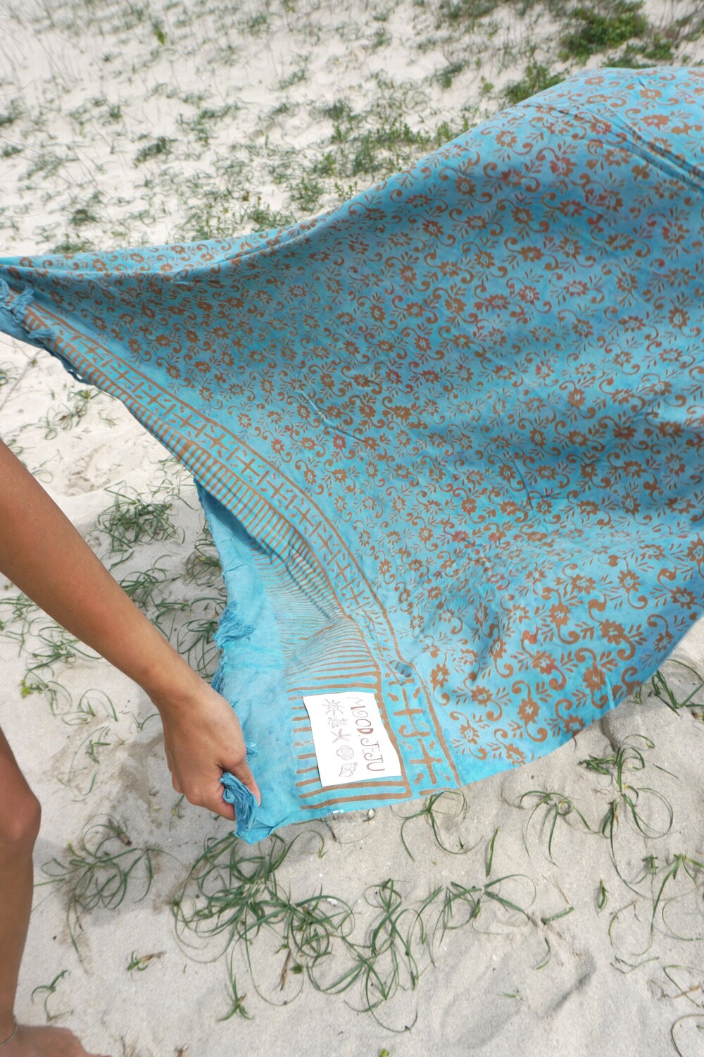 Mood Sarong – Mood Flower Blue Gold (B품)