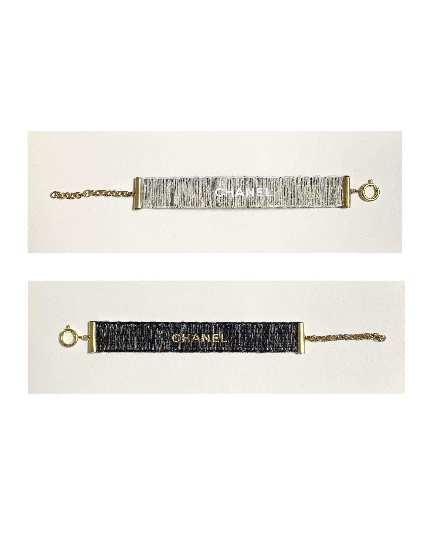 CHANEL ribbon double-sided bracelet no.1