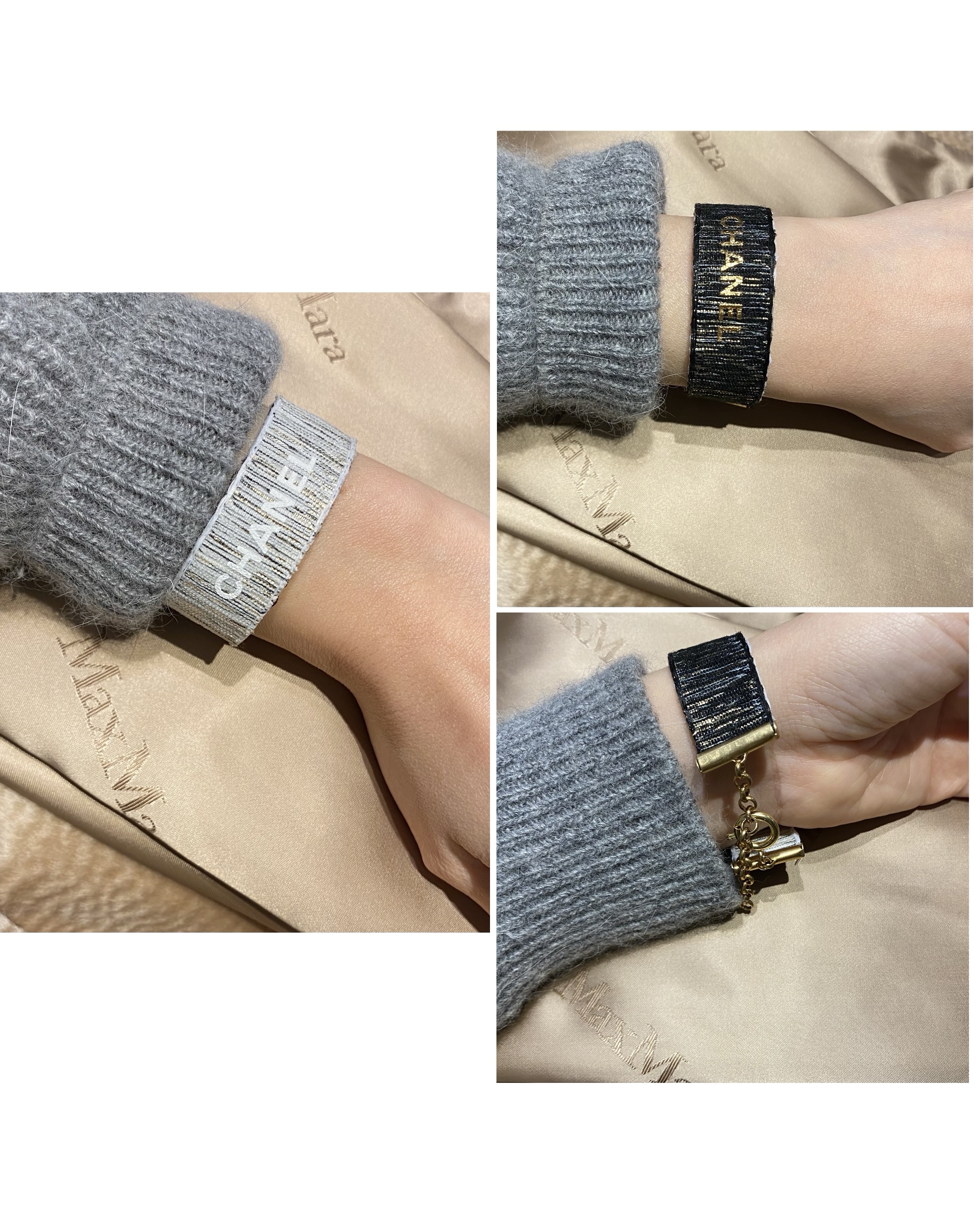 CHANEL ribbon double-sided bracelet no.1