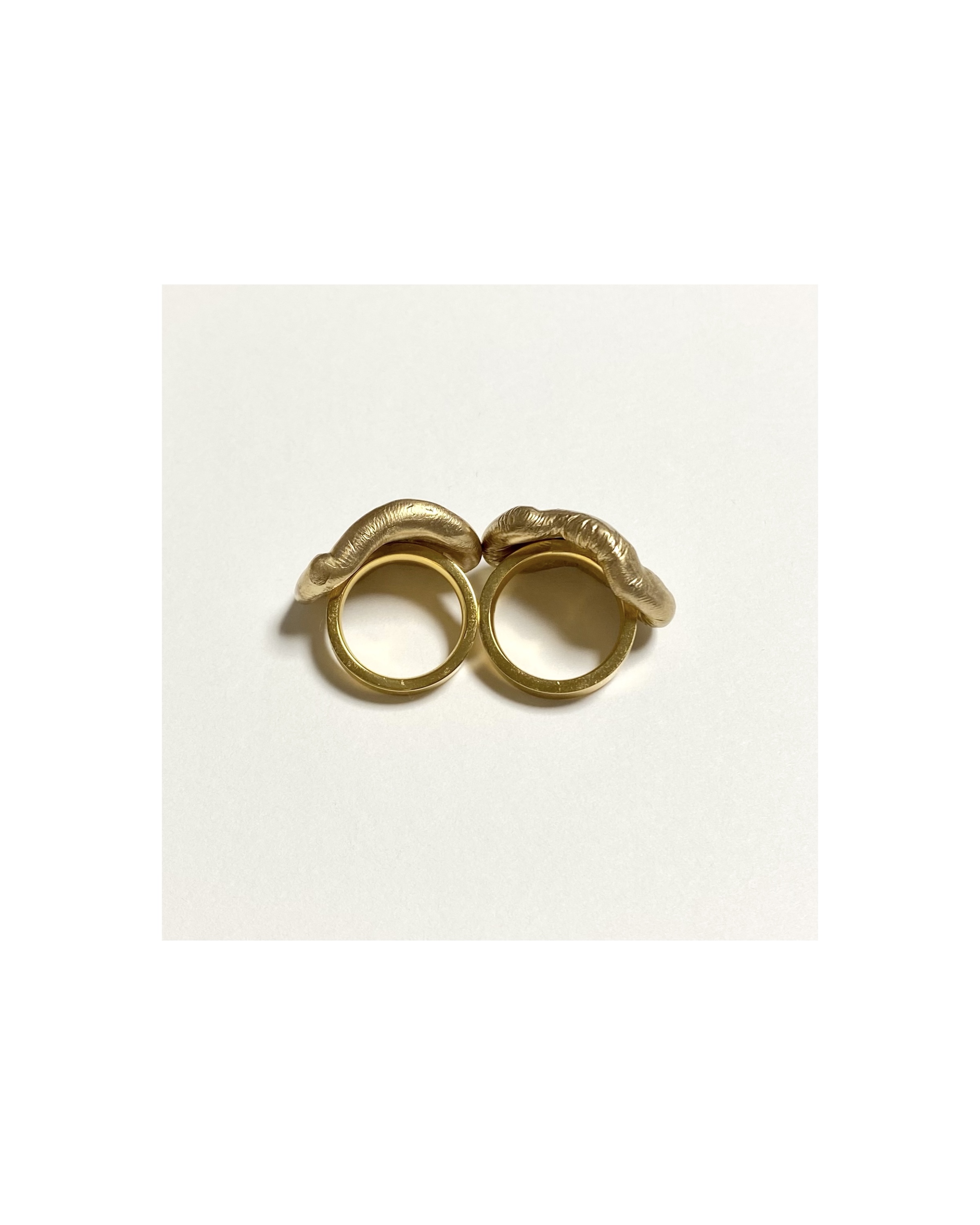 CHANEL ribbon CHA, NEL ring SET no.2