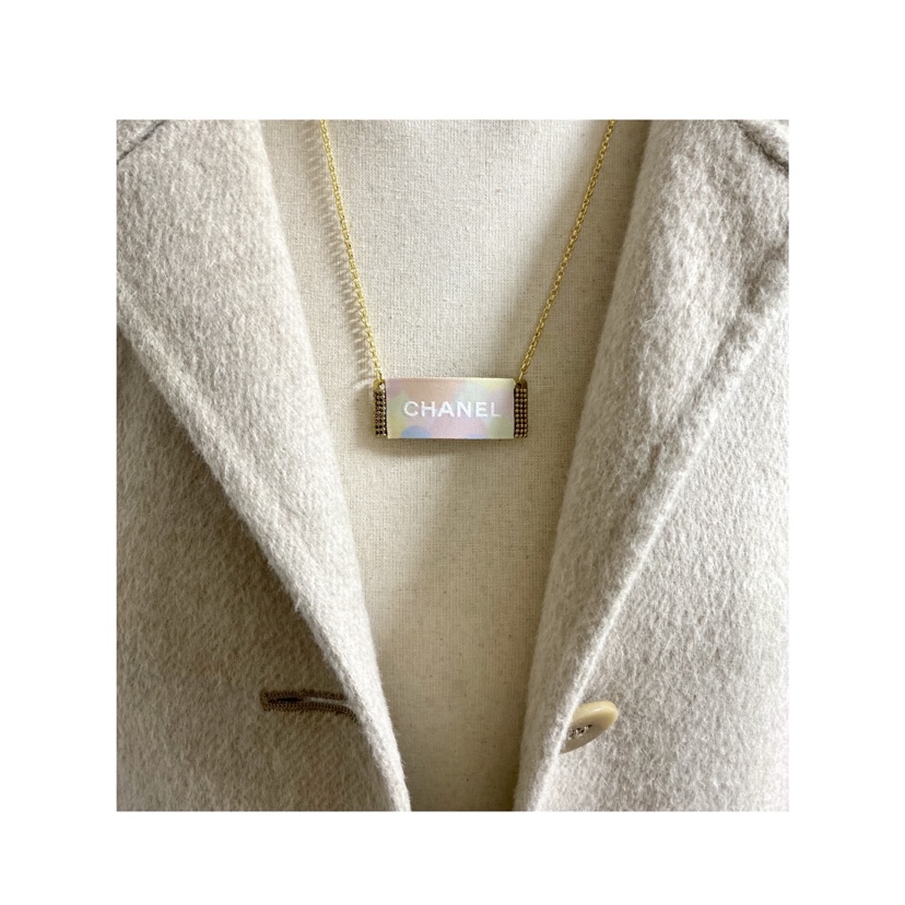 CHANEL pastel ribbon necklace no.4