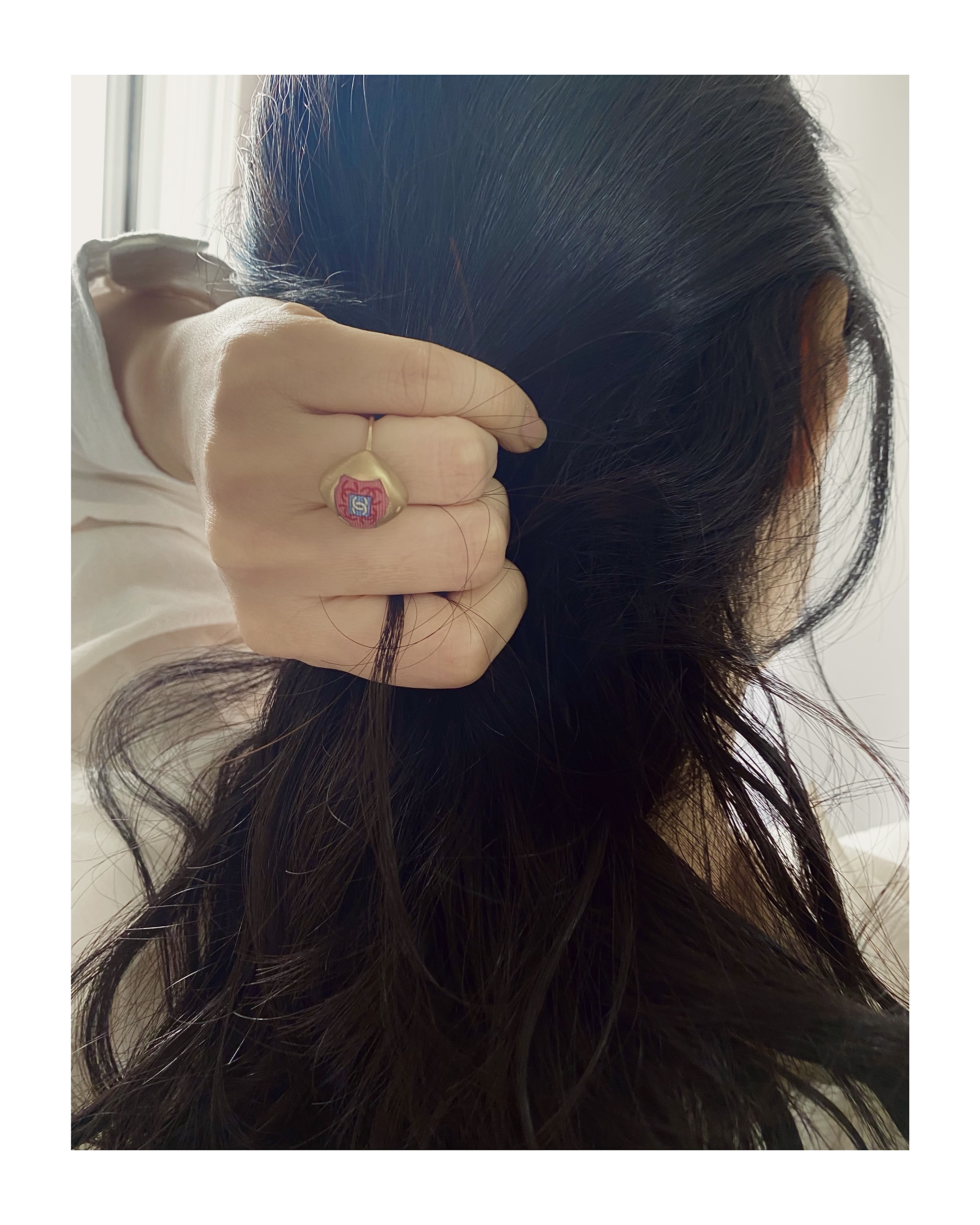 CHANEL rose CC ring no.23