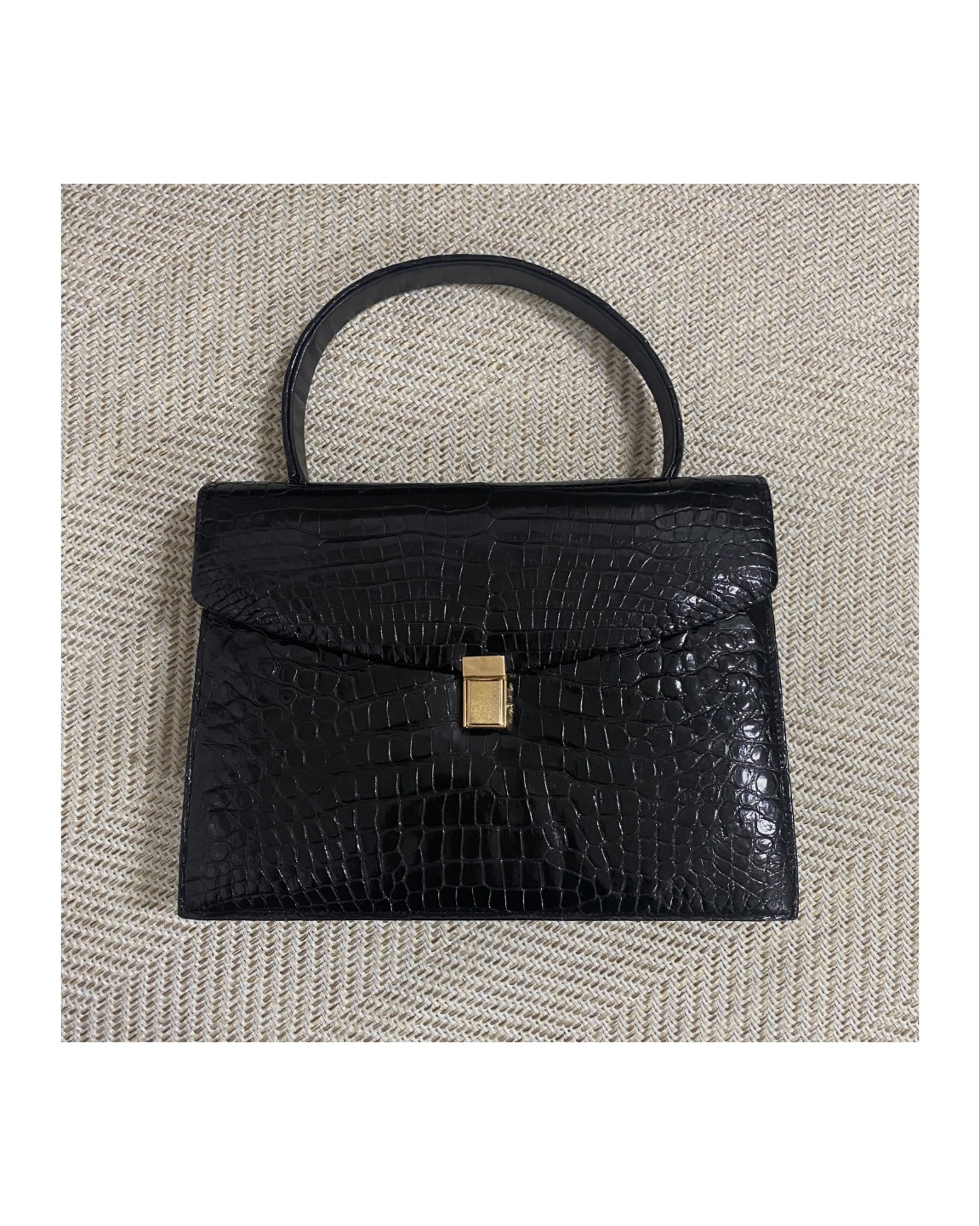 Vintage crocodile tote bag no.13