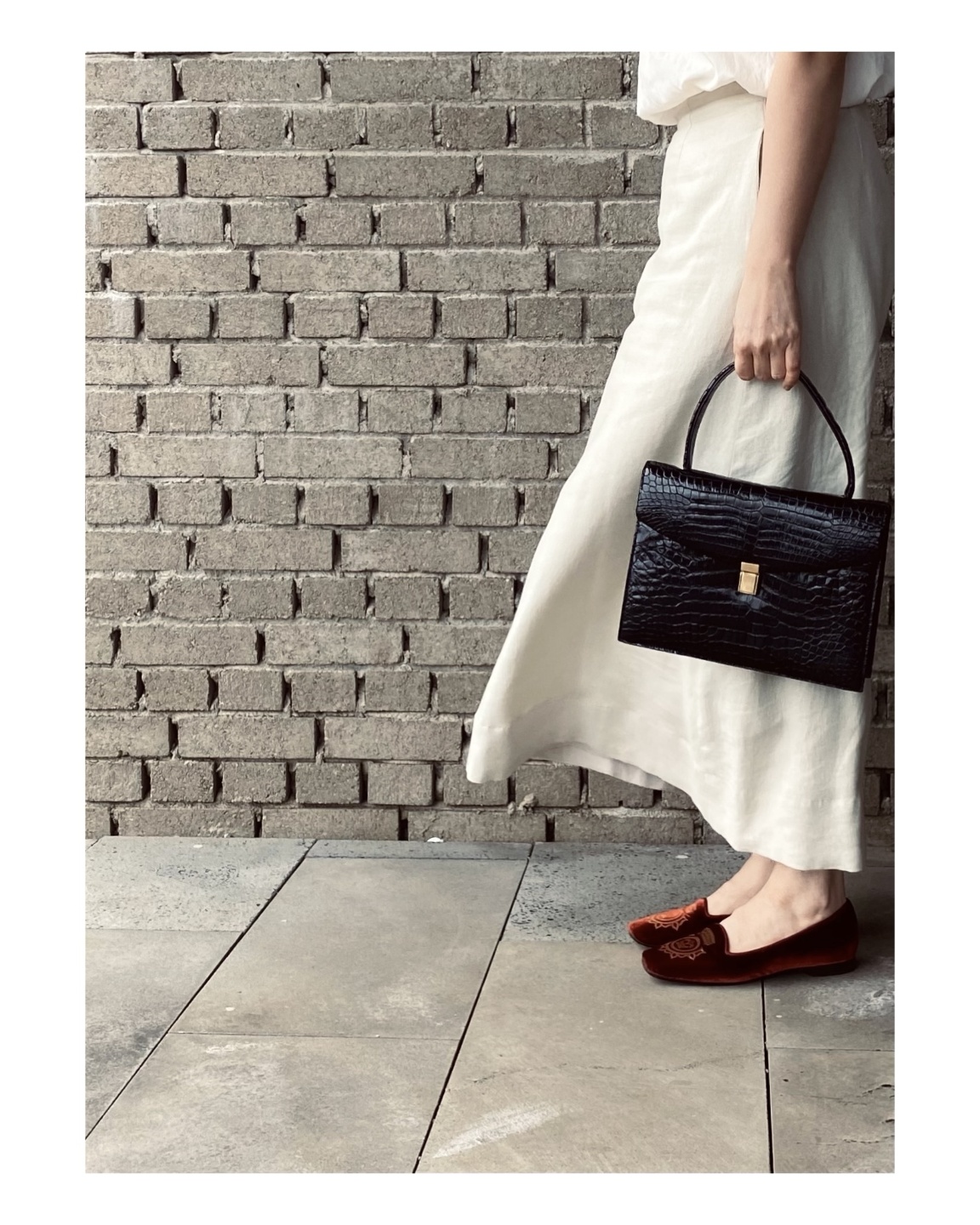 Vintage crocodile tote bag no.13