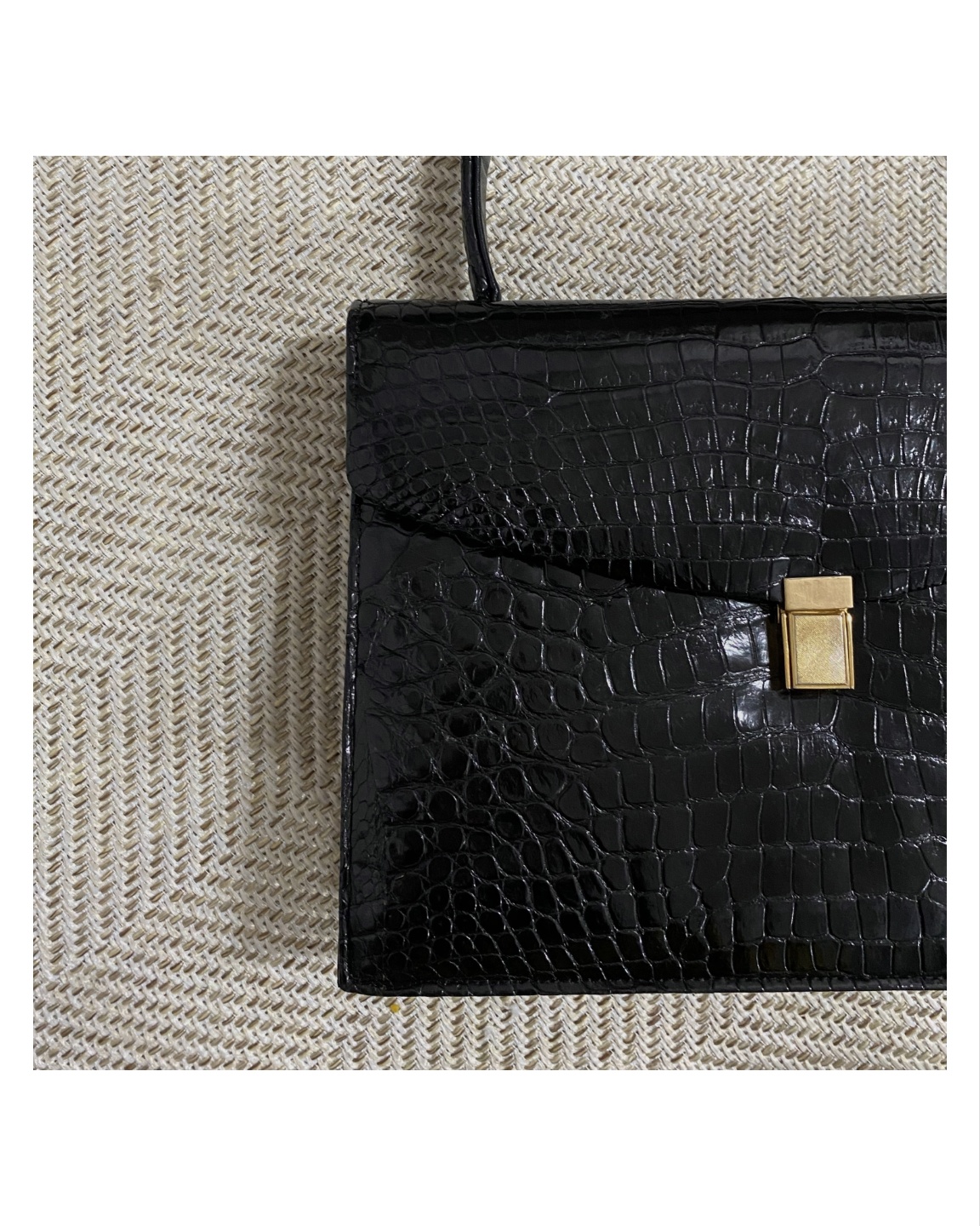 Vintage crocodile tote bag no.13