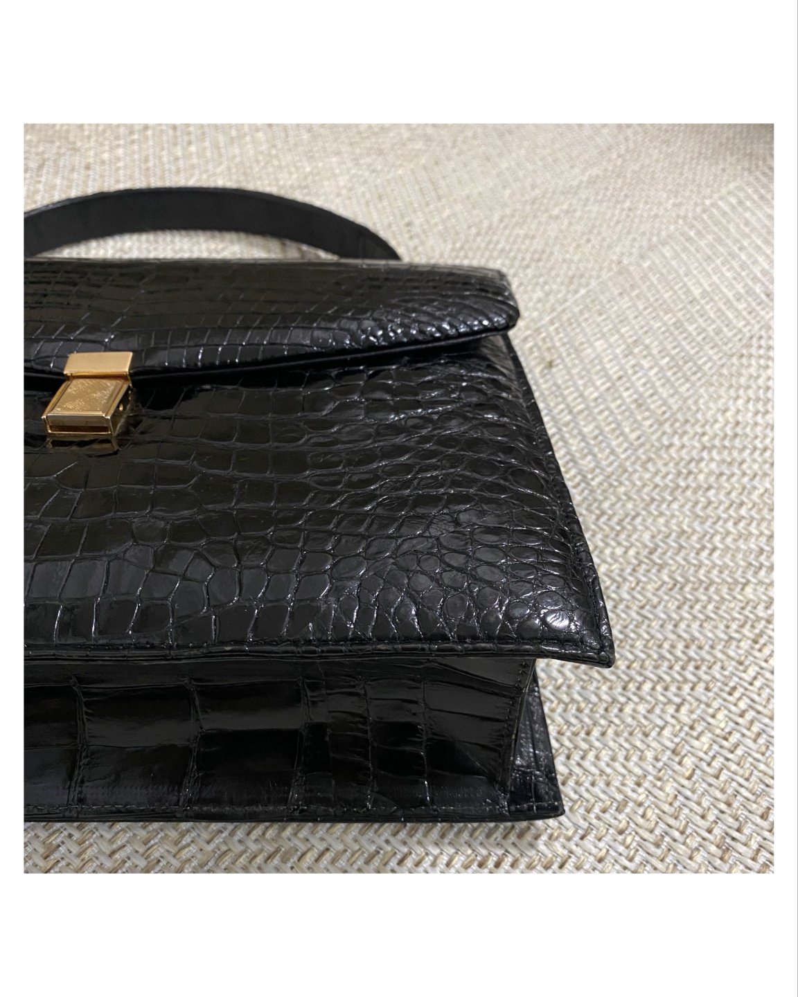 Vintage crocodile tote bag no.13