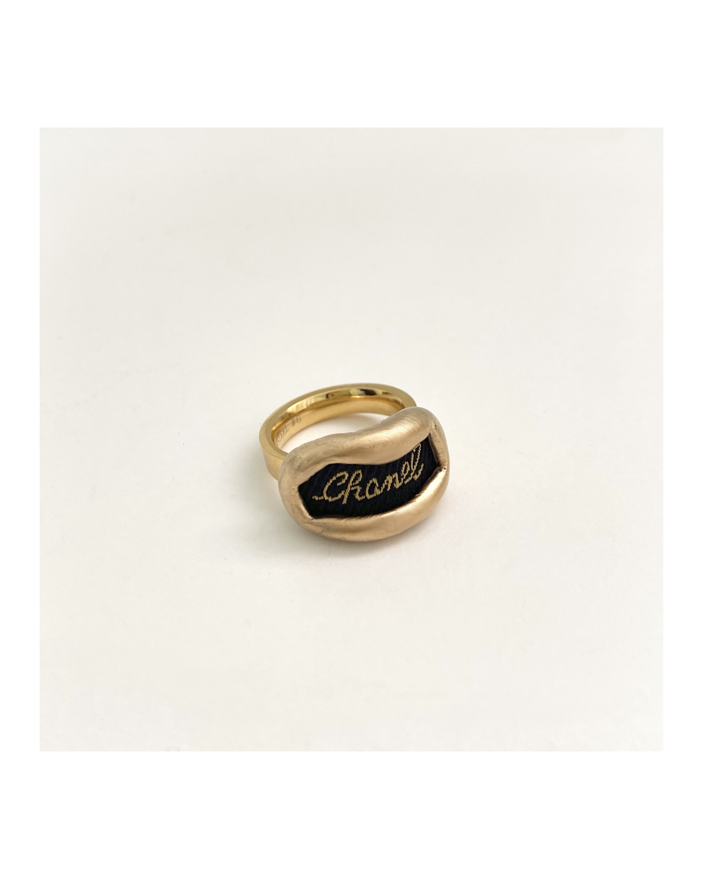CHANEL navy Initial ring II no.26