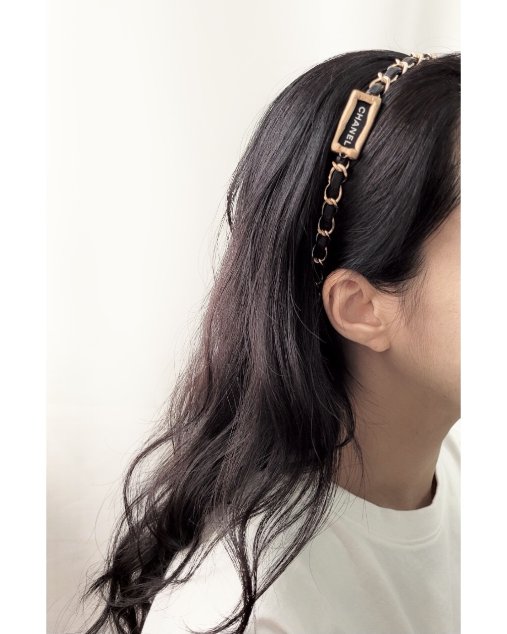 Leather chain Initial cham strap (ver. gold) no.30