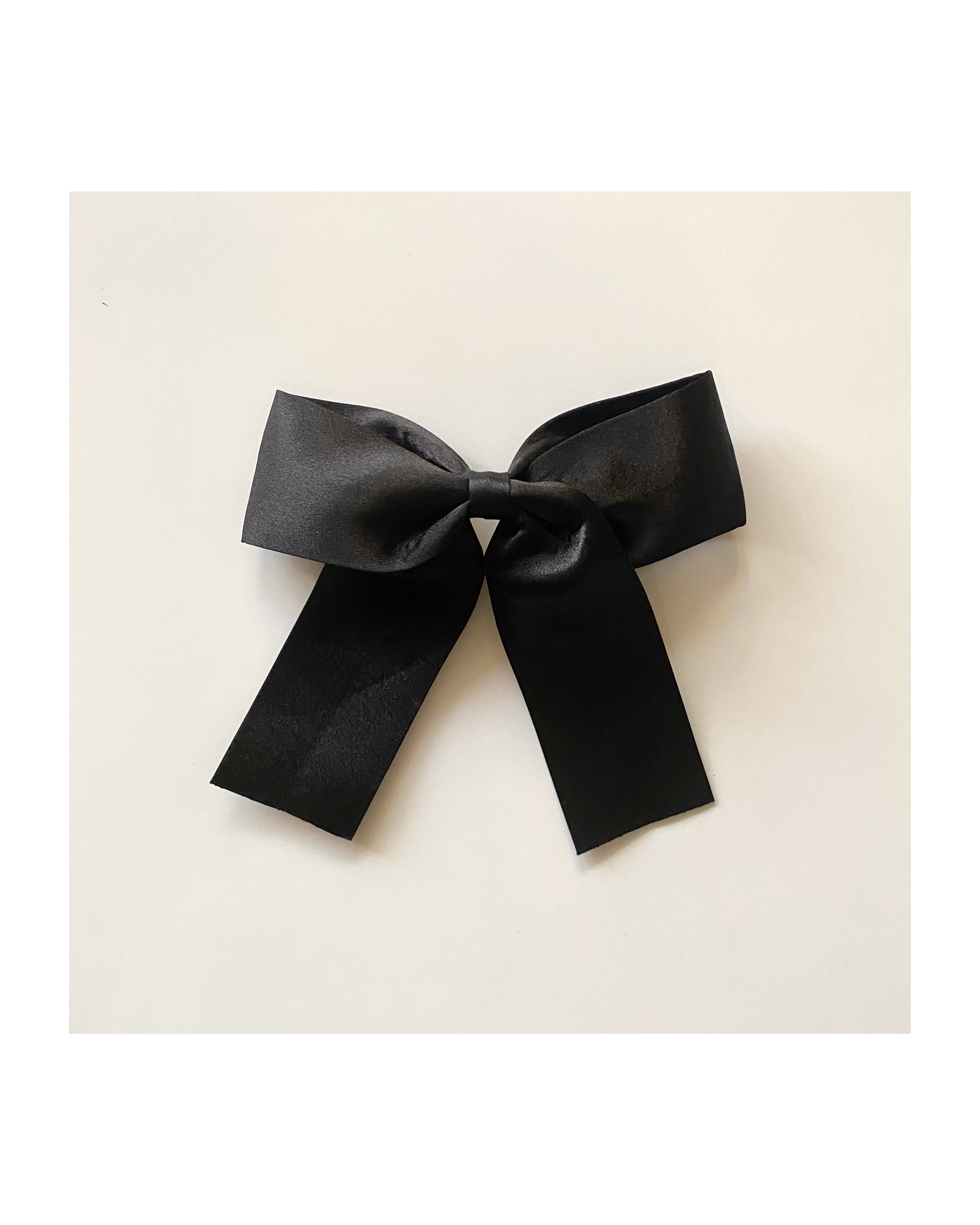 Classic black ribbon hair clip ver.1 no.29