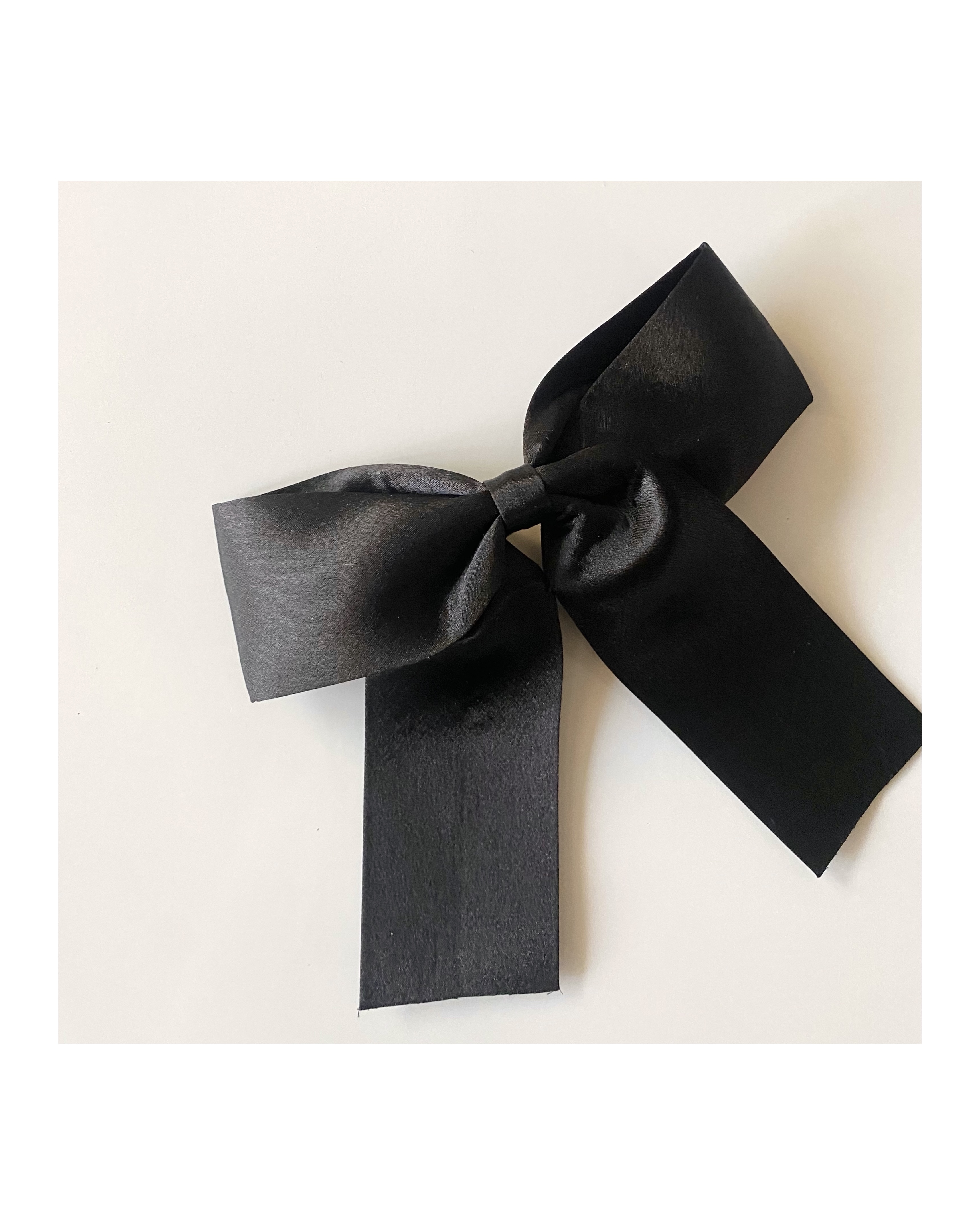 Classic black ribbon hair clip ver.1 no.29