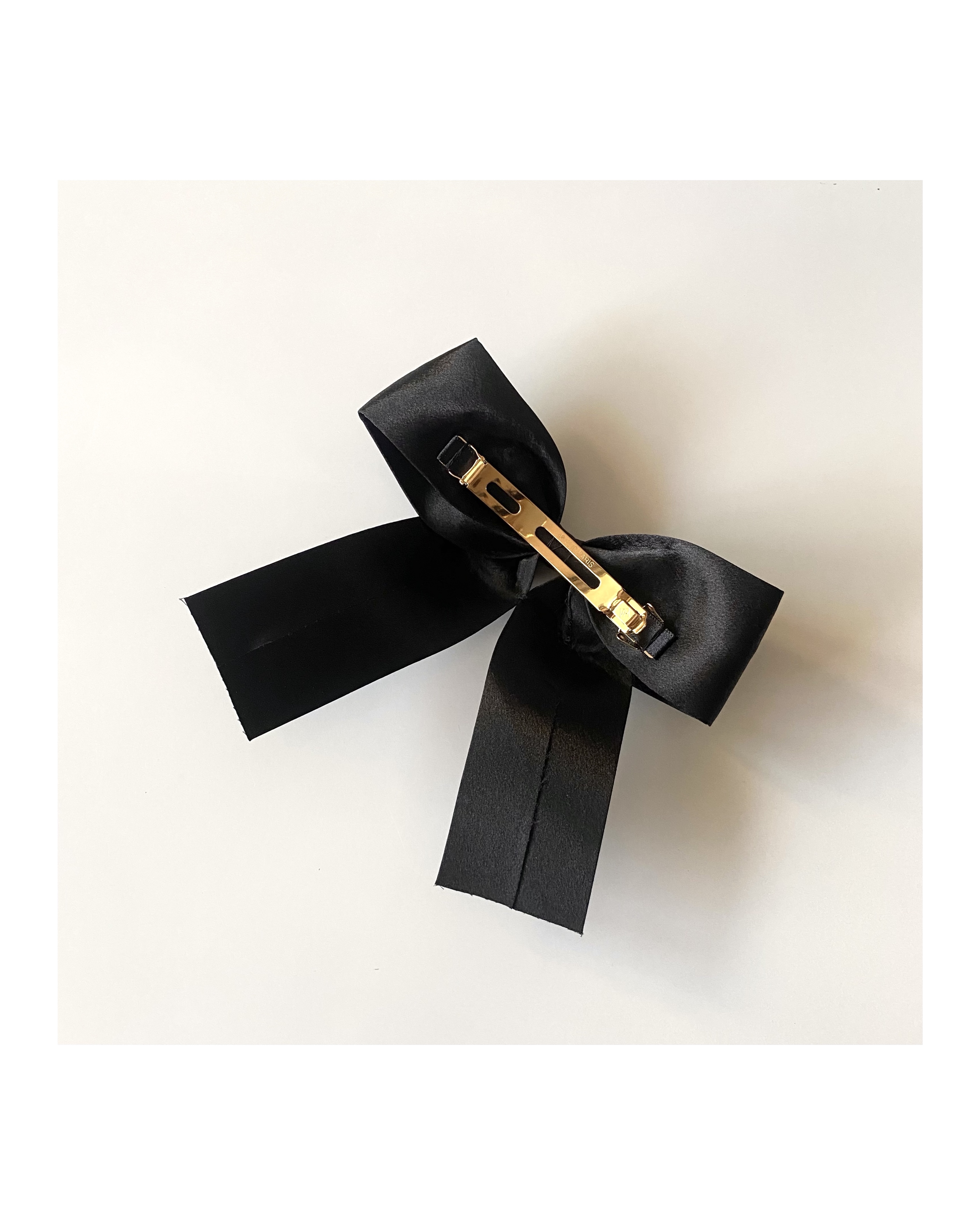 Classic black ribbon hair clip ver.1 no.29