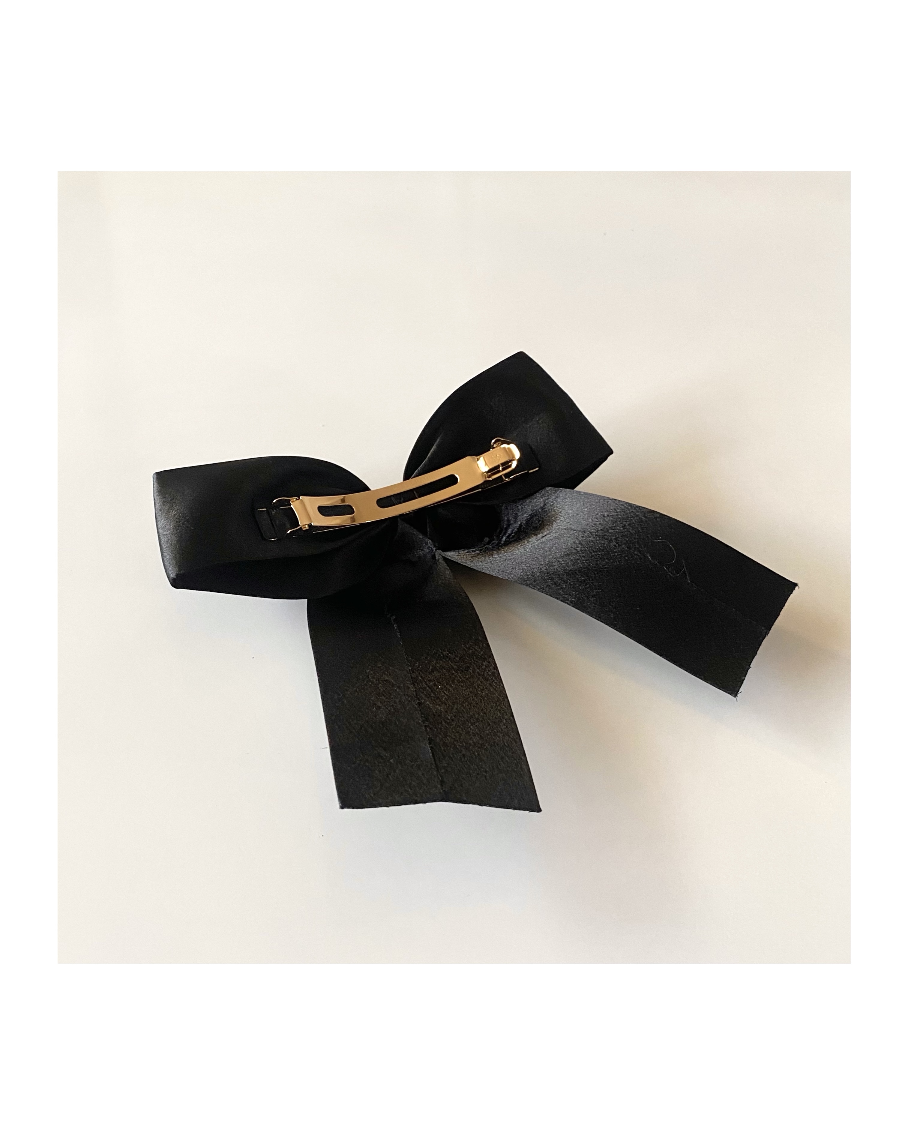 Classic black ribbon hair clip ver.1 no.29