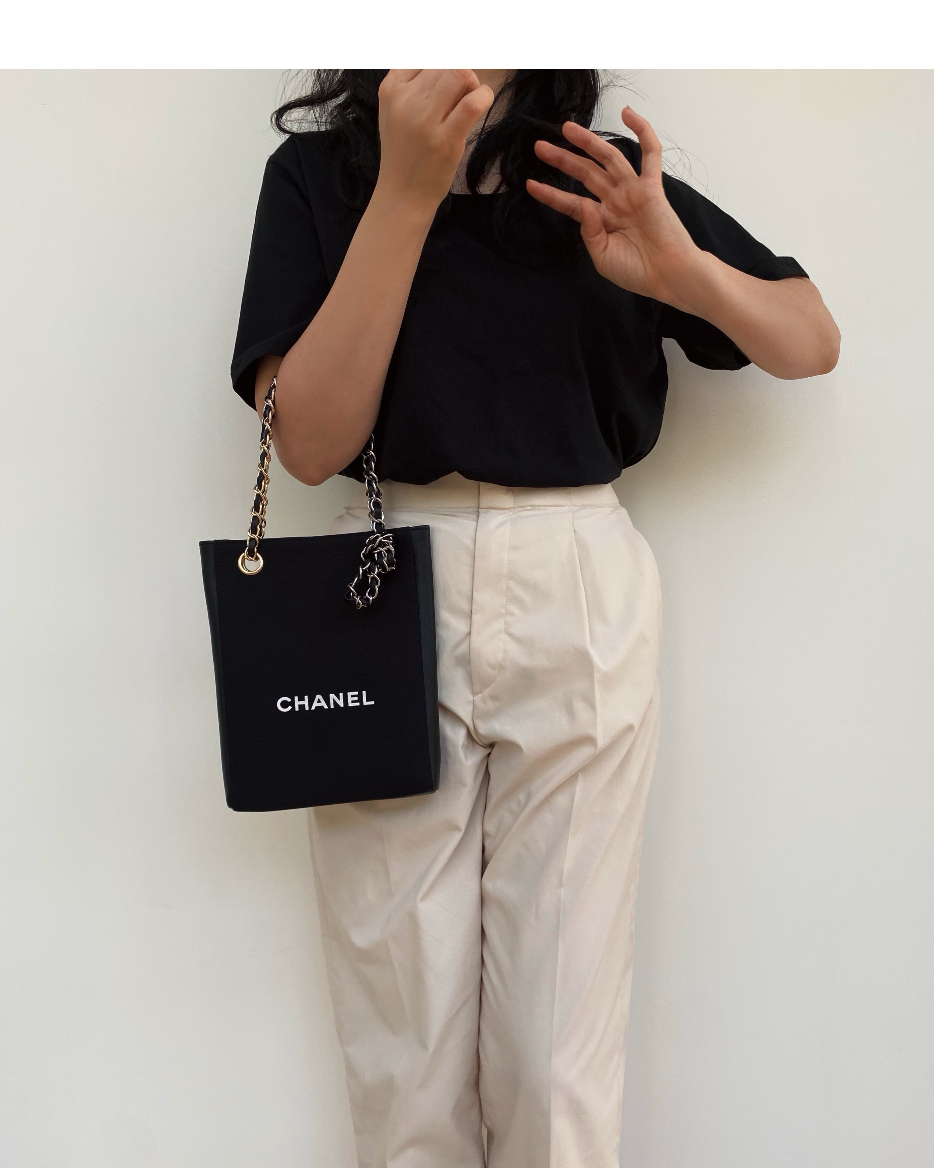 CHANEL dust X leather Initial bag no.22