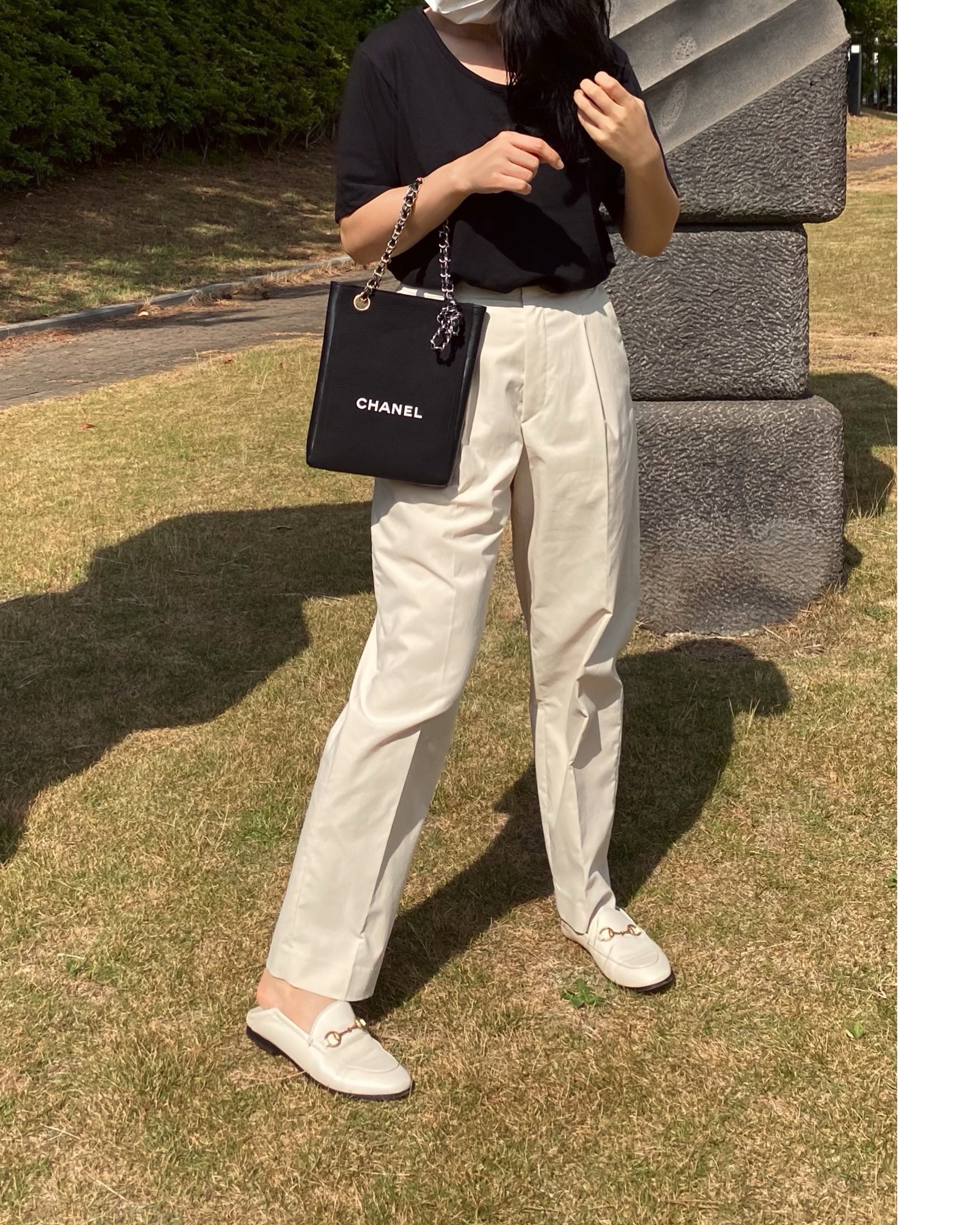 CHANEL dust X leather Initial bag no.22