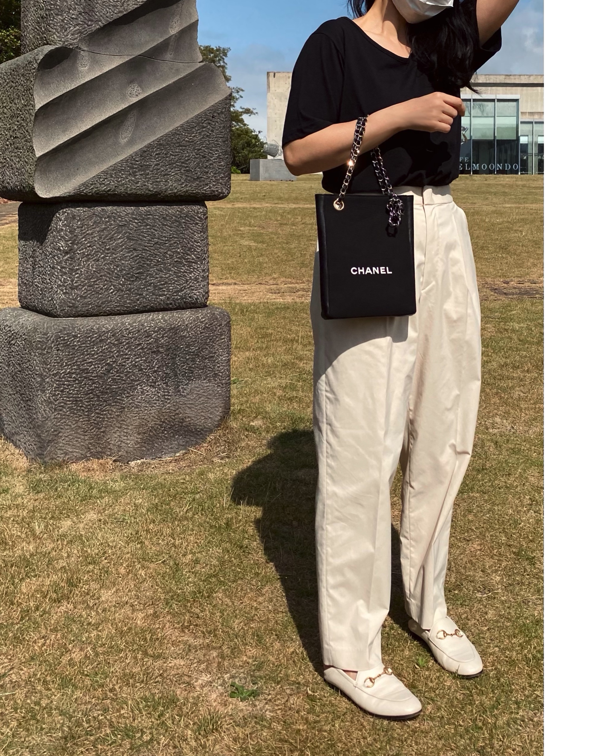 CHANEL dust X leather Initial bag no.22