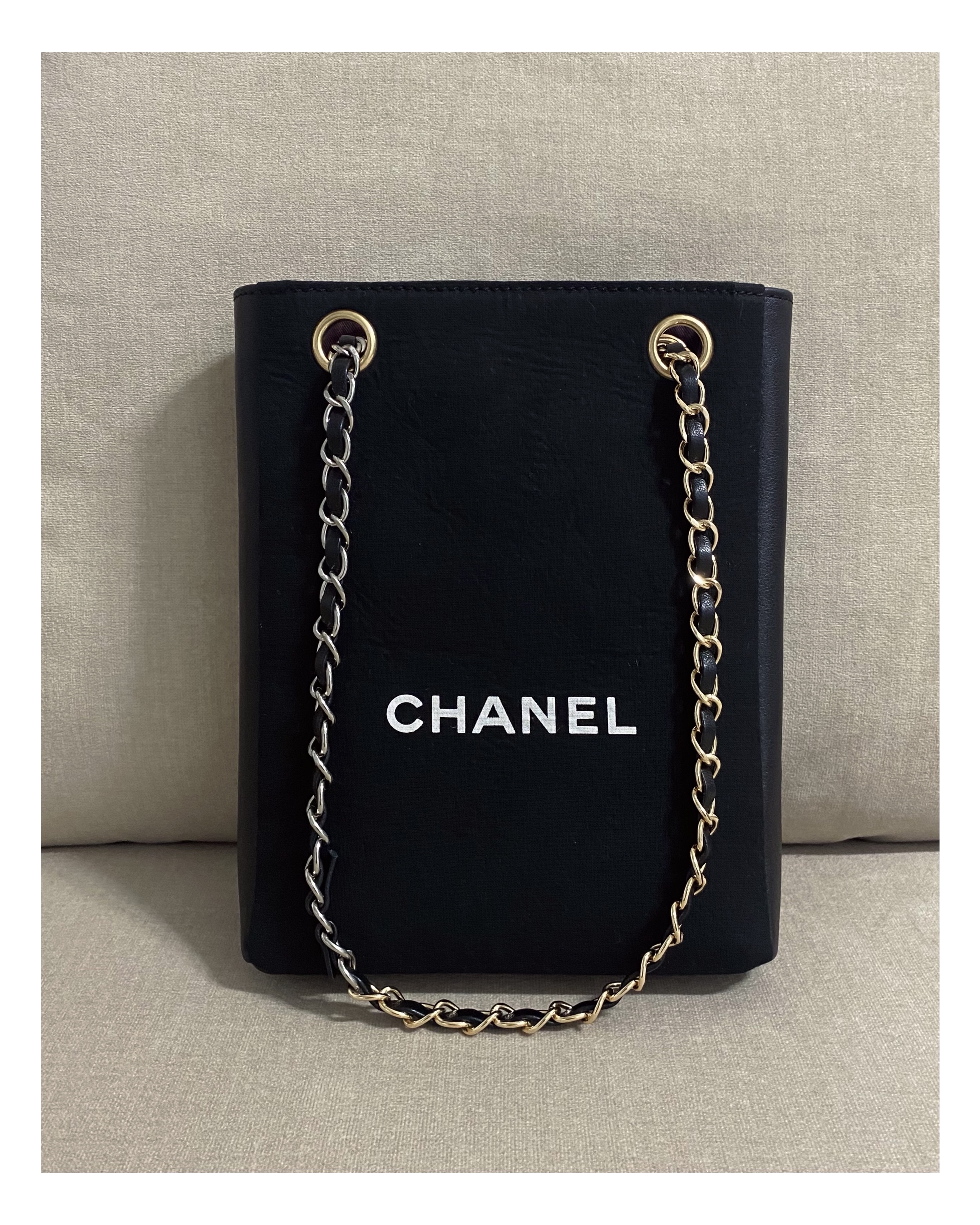 CHANEL dust X leather Initial bag no.22