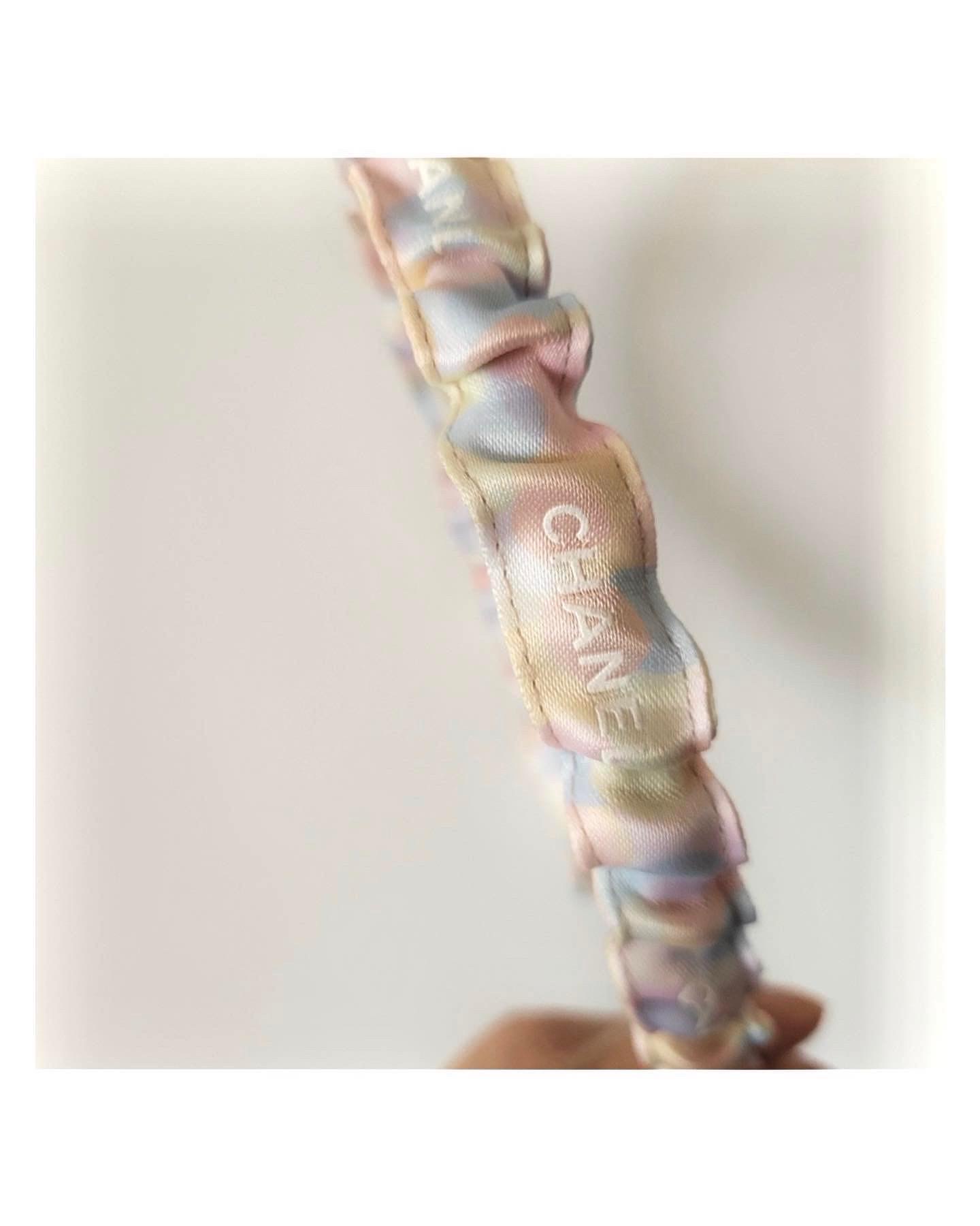 CHANEL pastel shirring hair band no.42