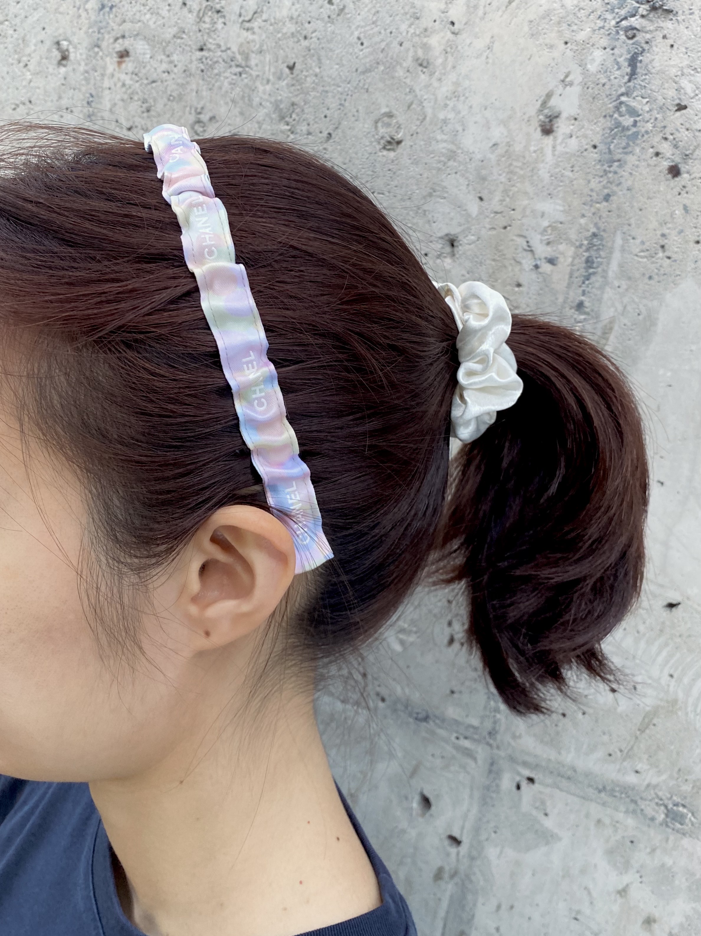 CHANEL pastel shirring hair band no.42