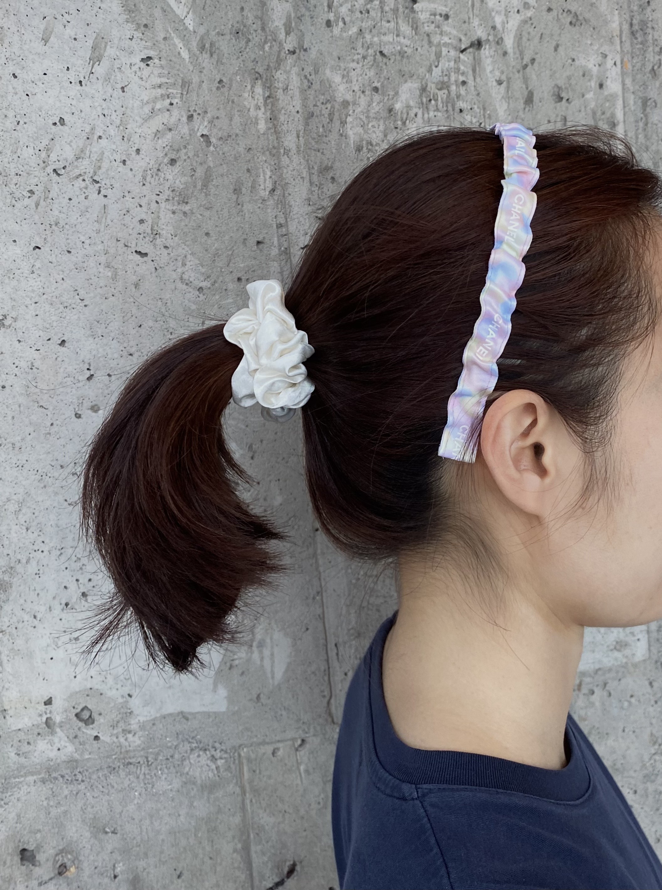 CHANEL pastel shirring hair band no.42
