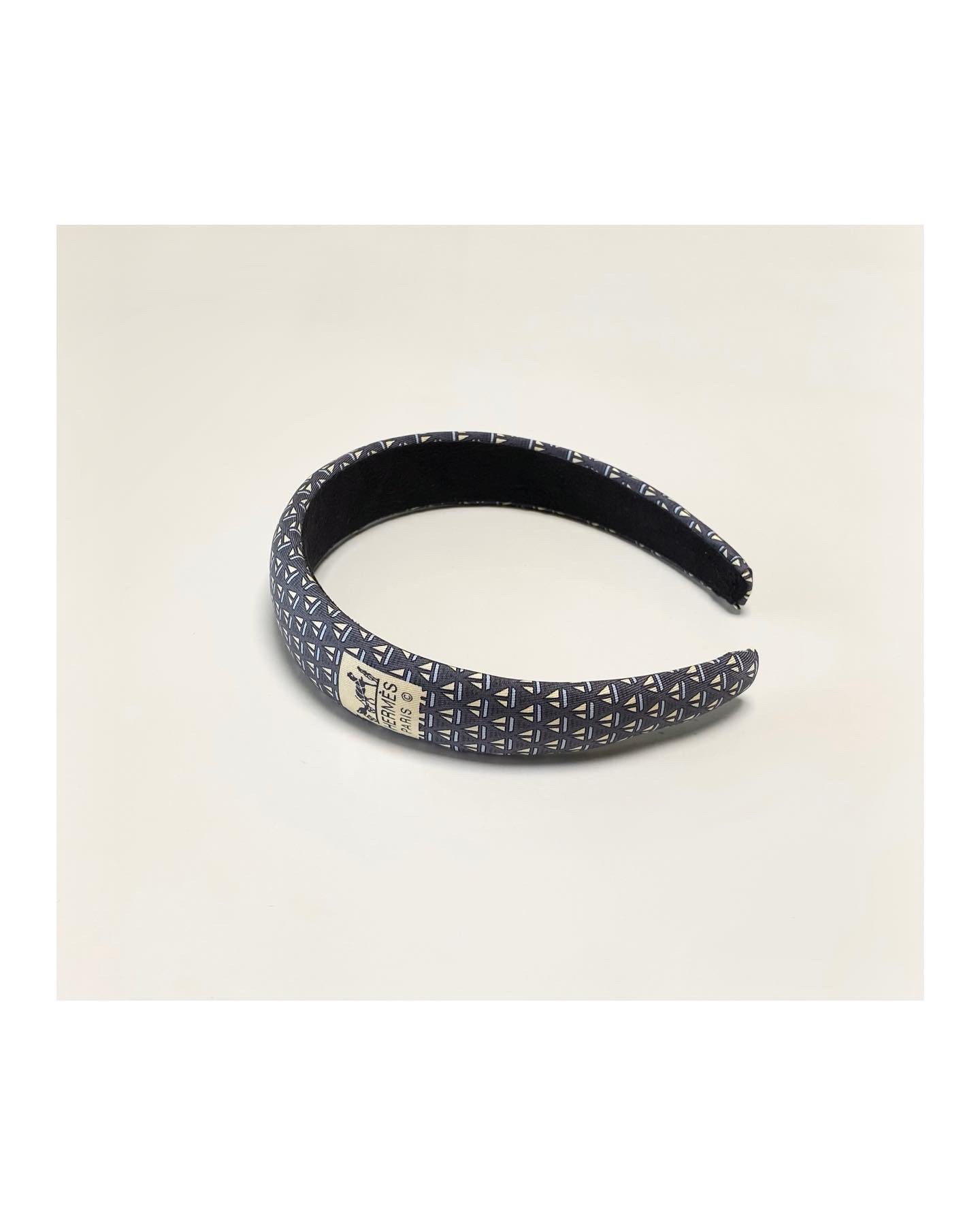 HERMES yacht pattern logo hair band no.43