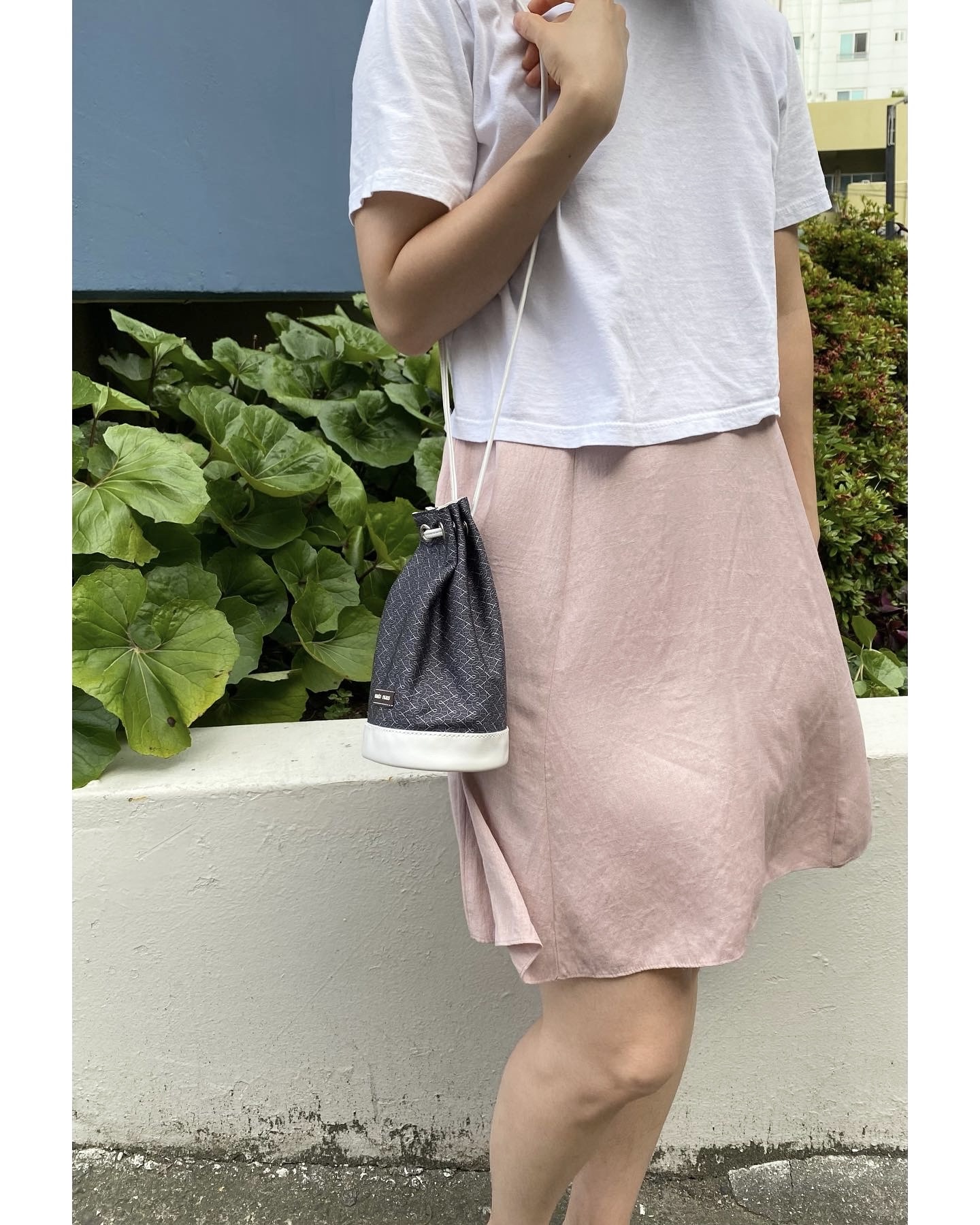 HERMES silk mini bucket bag