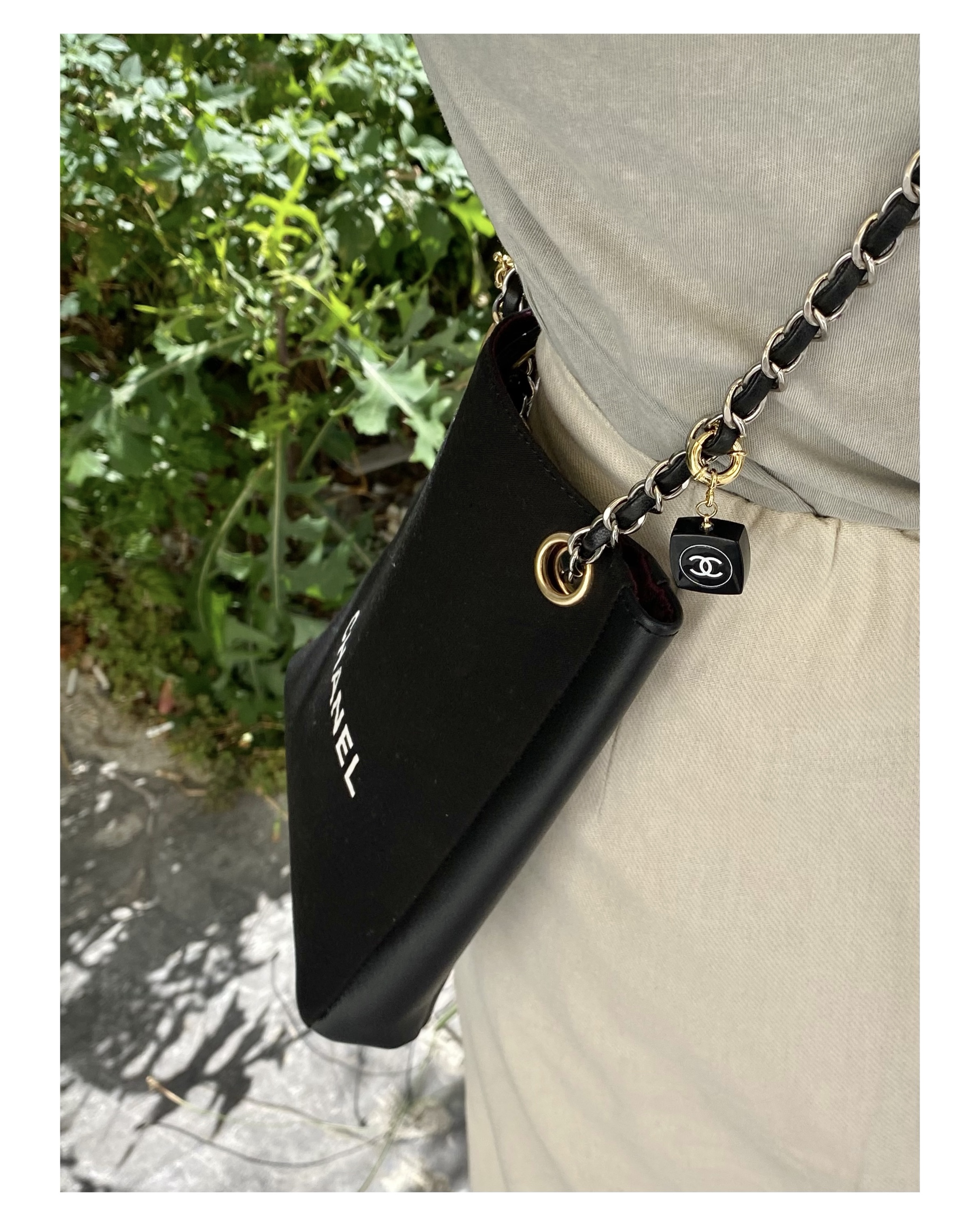 CHANEL bag charm series (silk button)