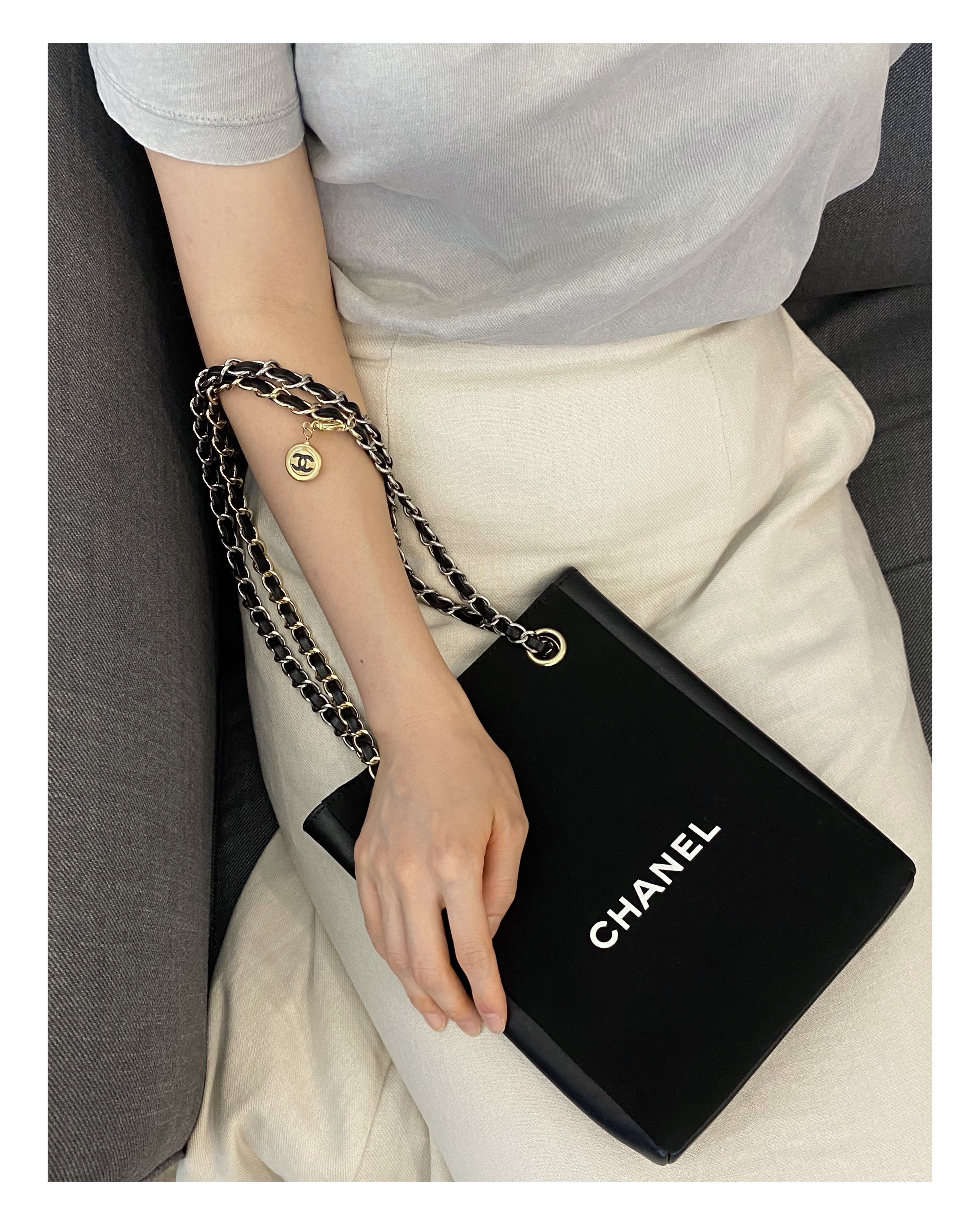 CHANEL bag charm series (silk button)