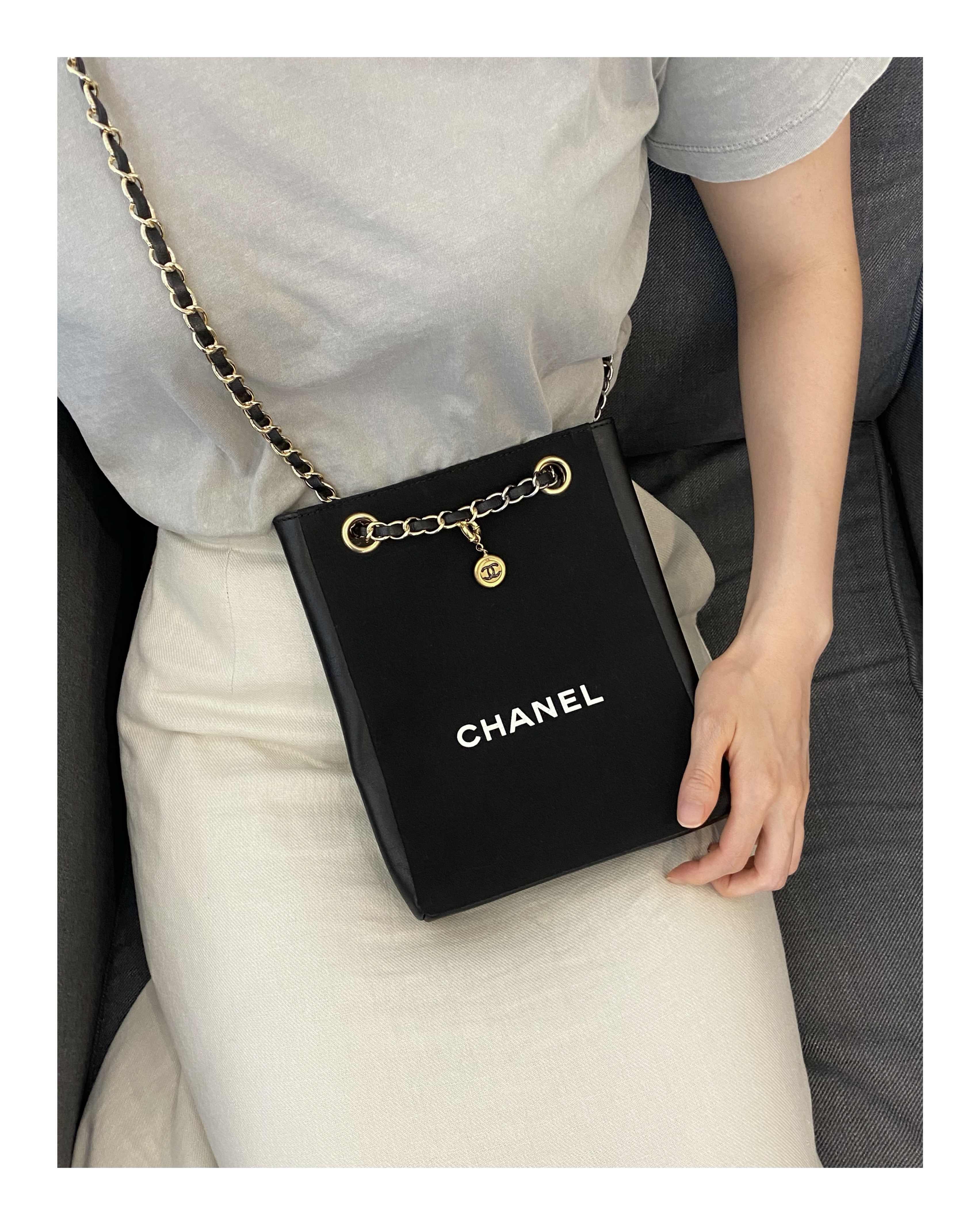 CHANEL bag charm series (silk button)
