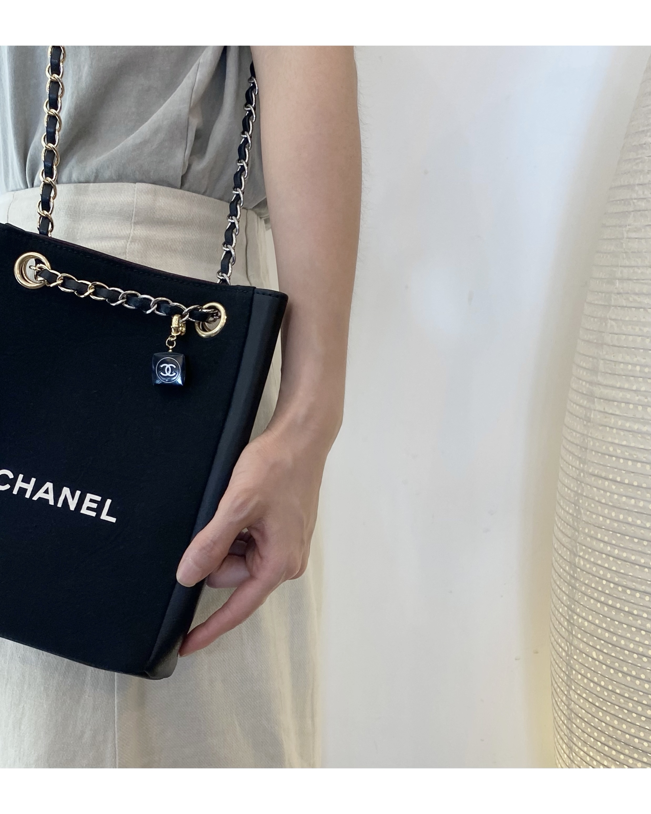 CHANEL bag charm series (silk button)