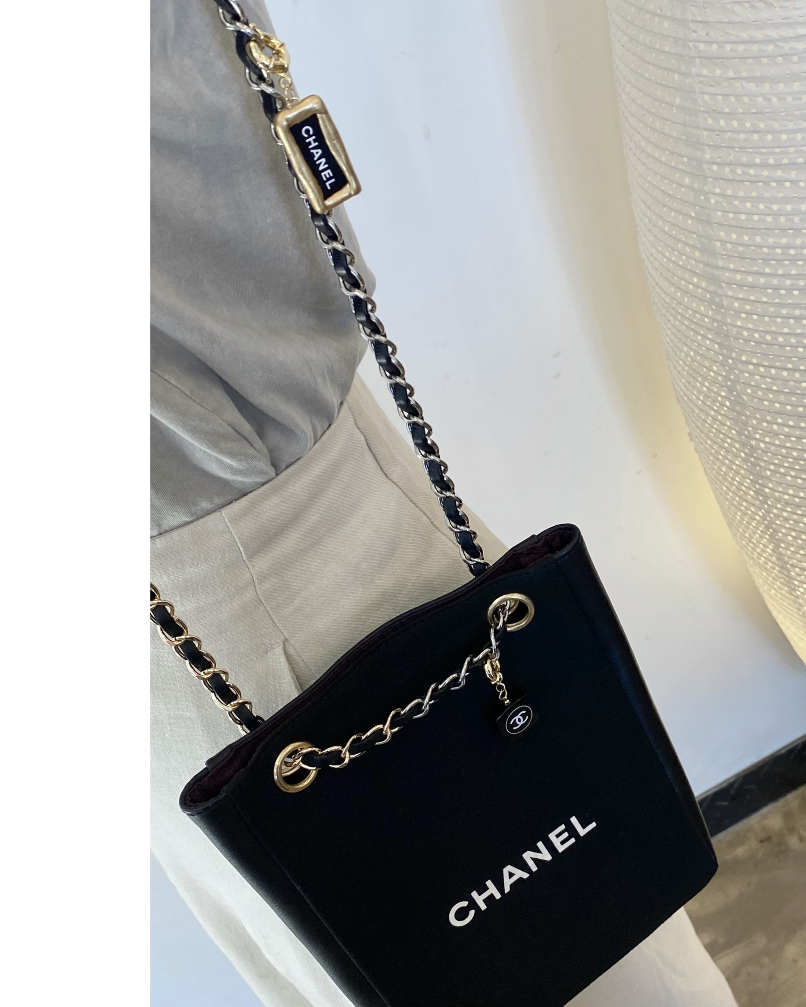 CHANEL bag charm series (silk button)