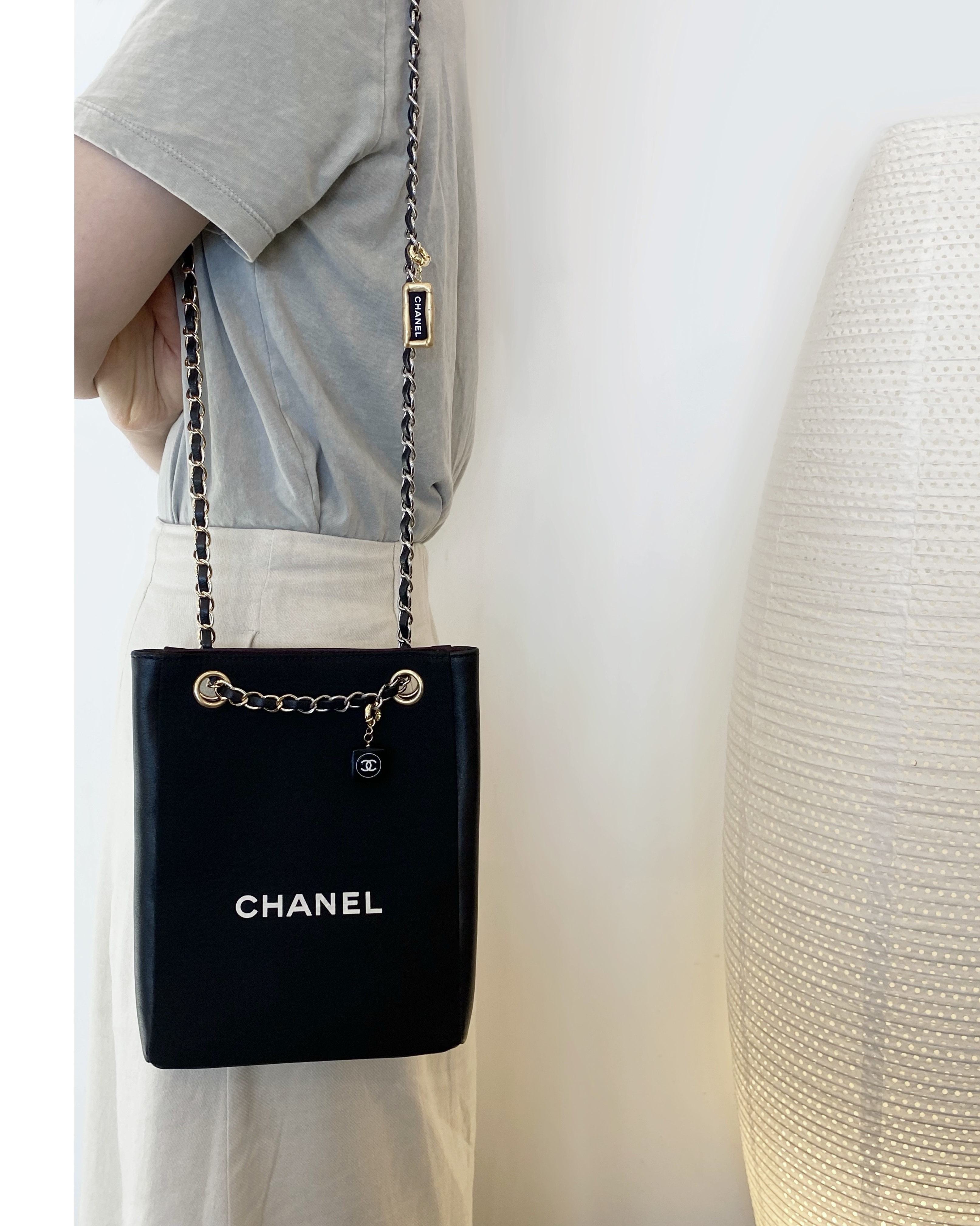 CHANEL bag charm series (silk button)