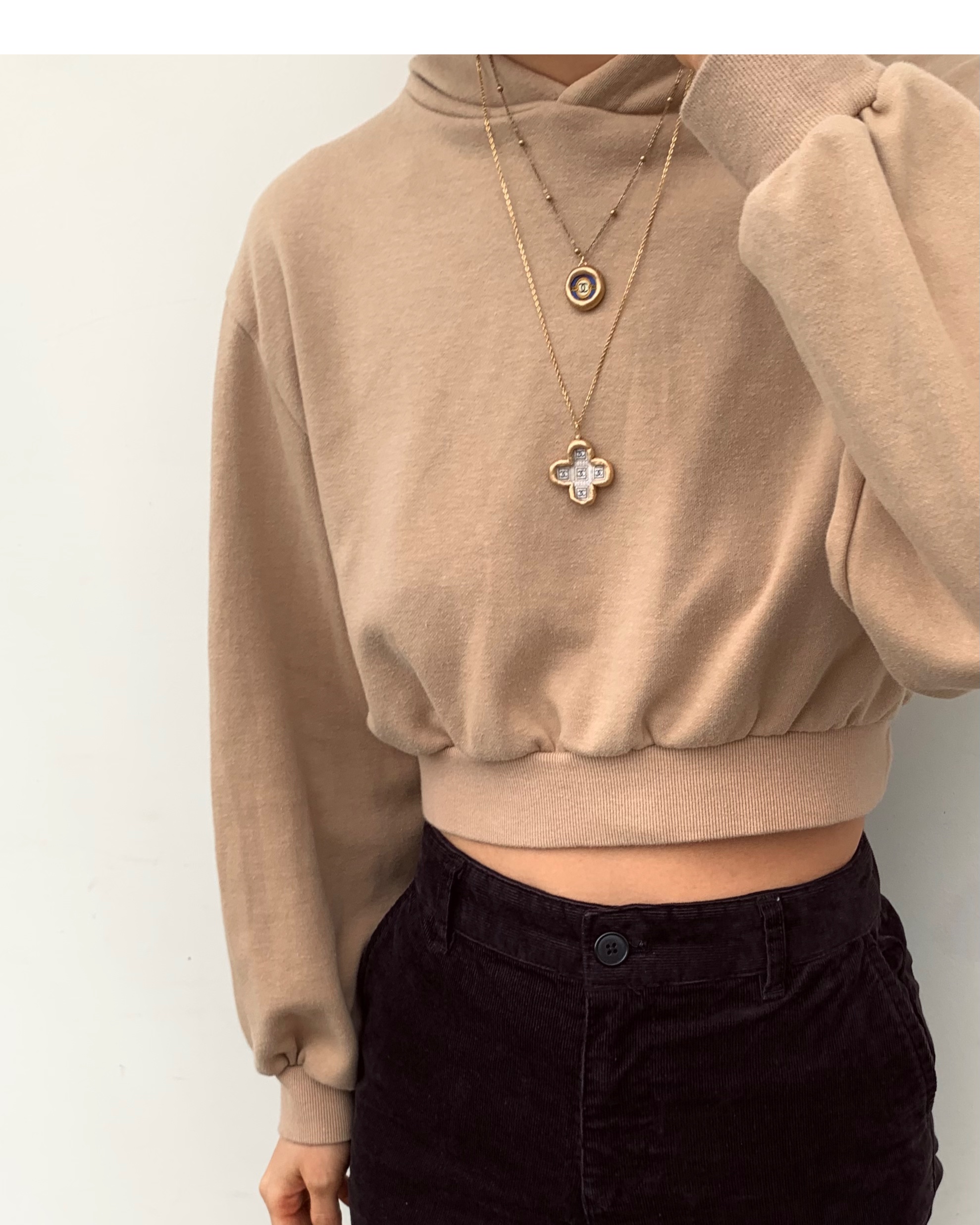 CHANEL clover silk pattern necklace no.37