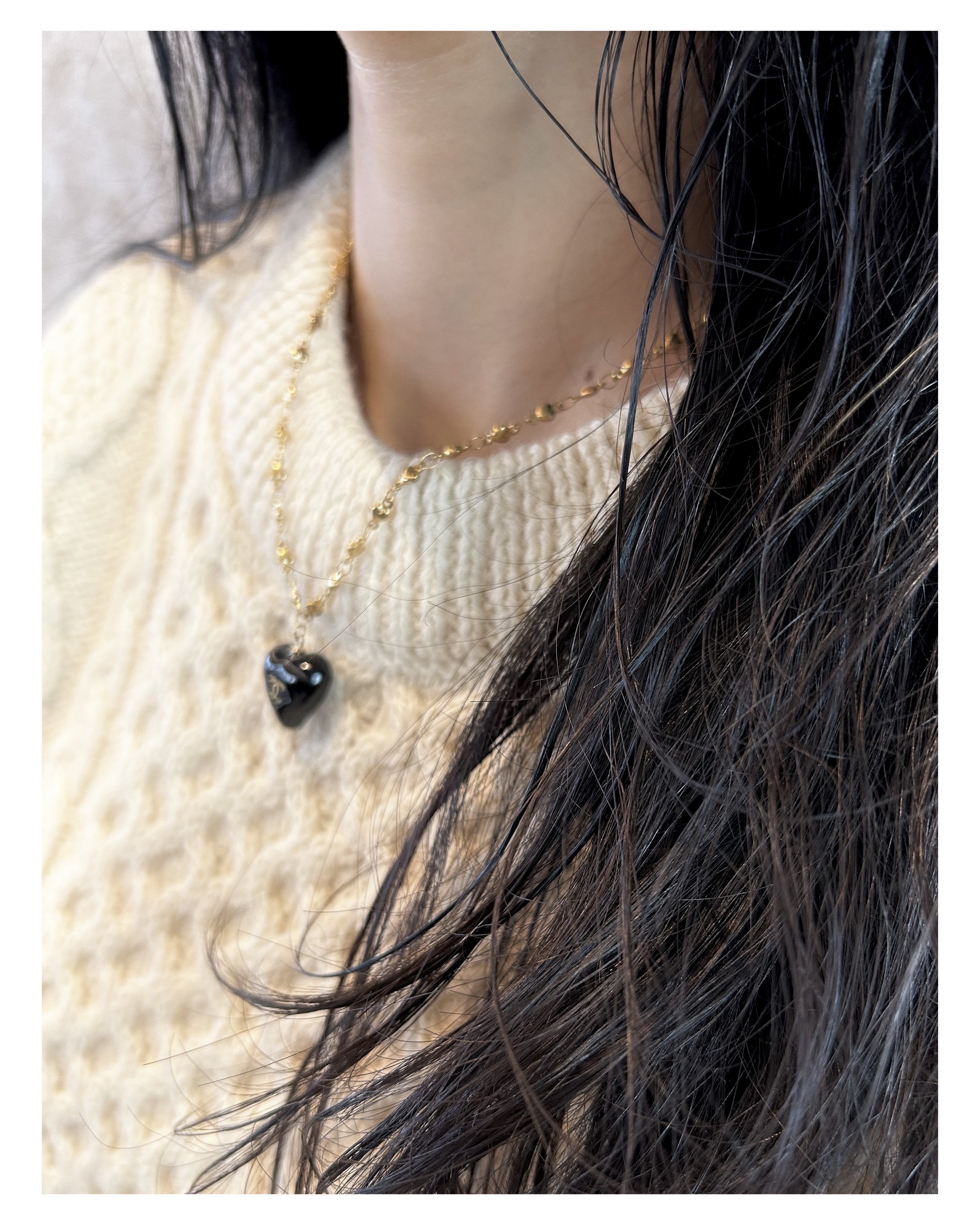 CHANEL heart chain & pendant necklace no.46