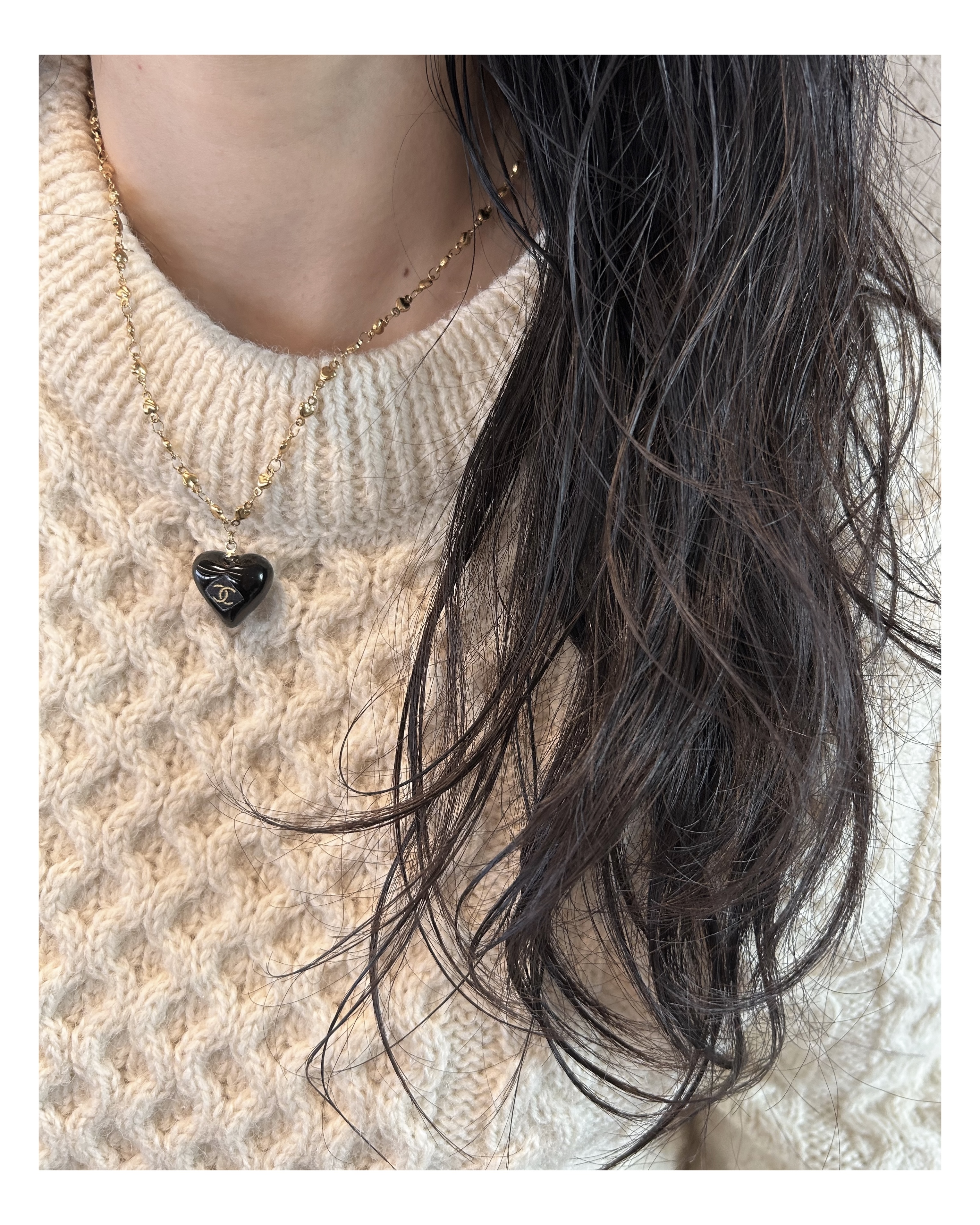 CHANEL heart chain & pendant necklace no.46