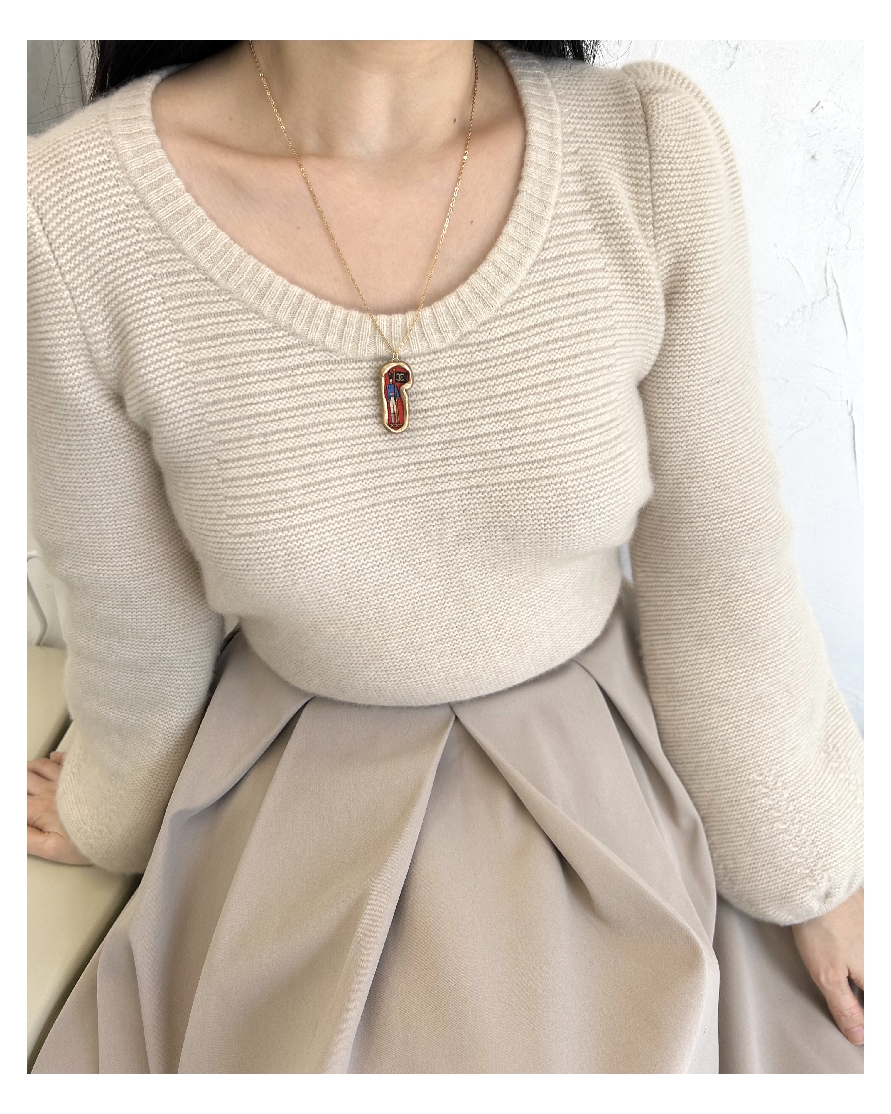 CHANEL red soldier necklace no.47