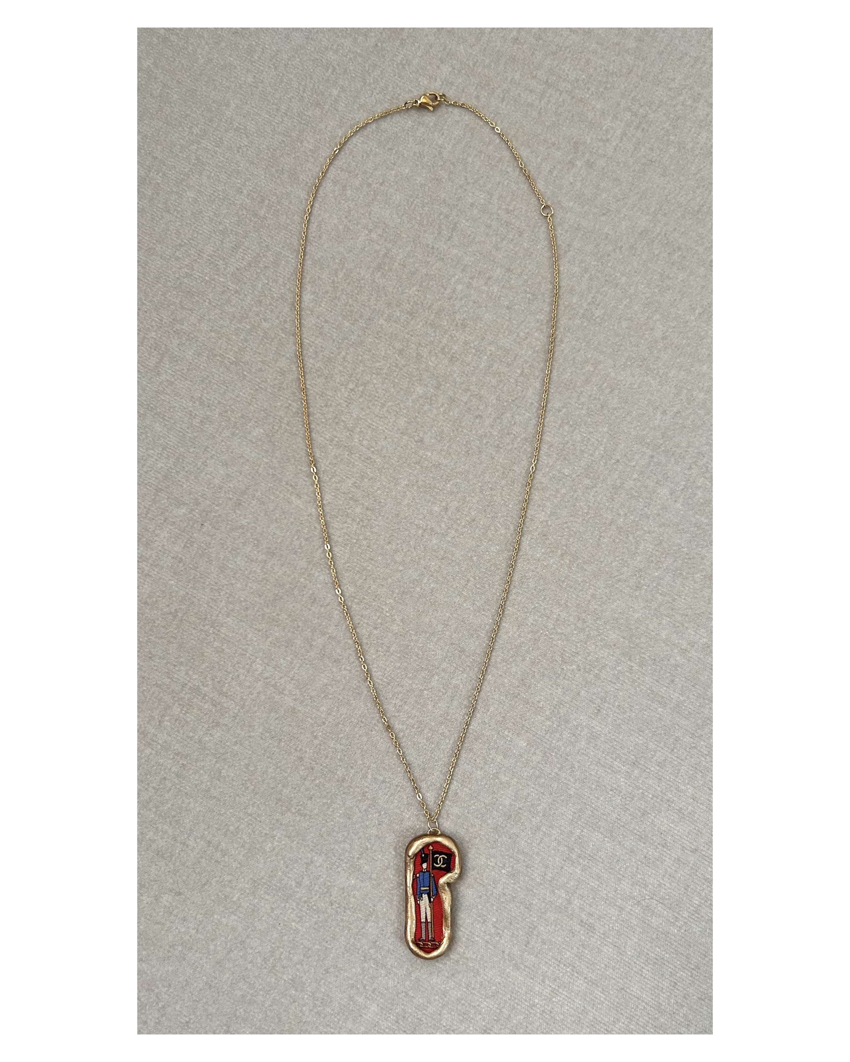 CHANEL red soldier necklace no.47