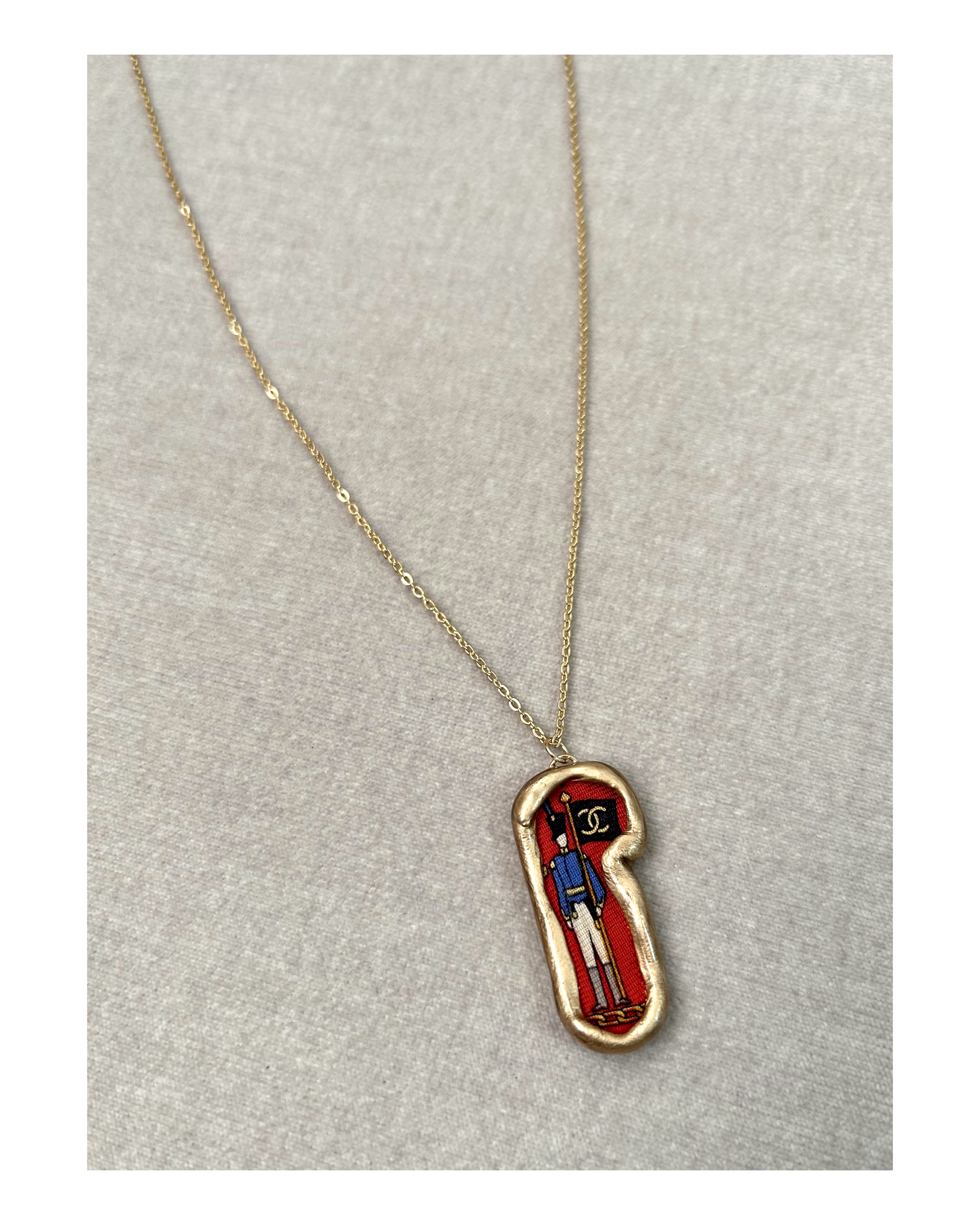 CHANEL red soldier necklace no.47