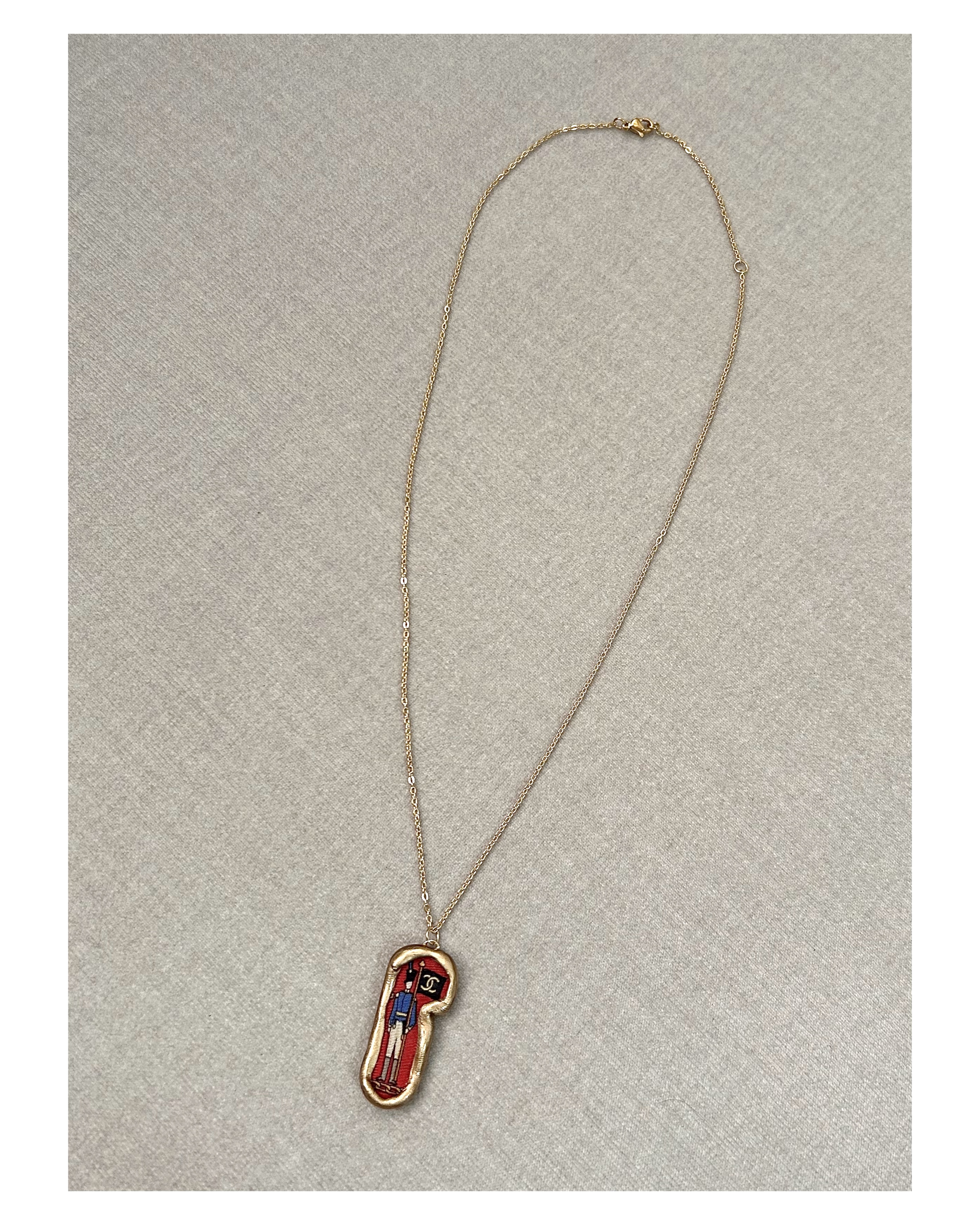 CHANEL red soldier necklace no.47
