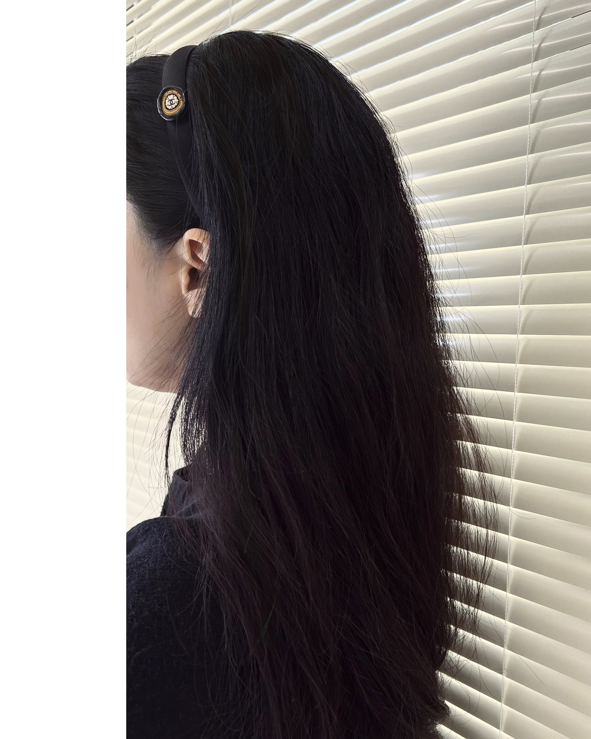 CHANEL silk camelia CC hair band no.60