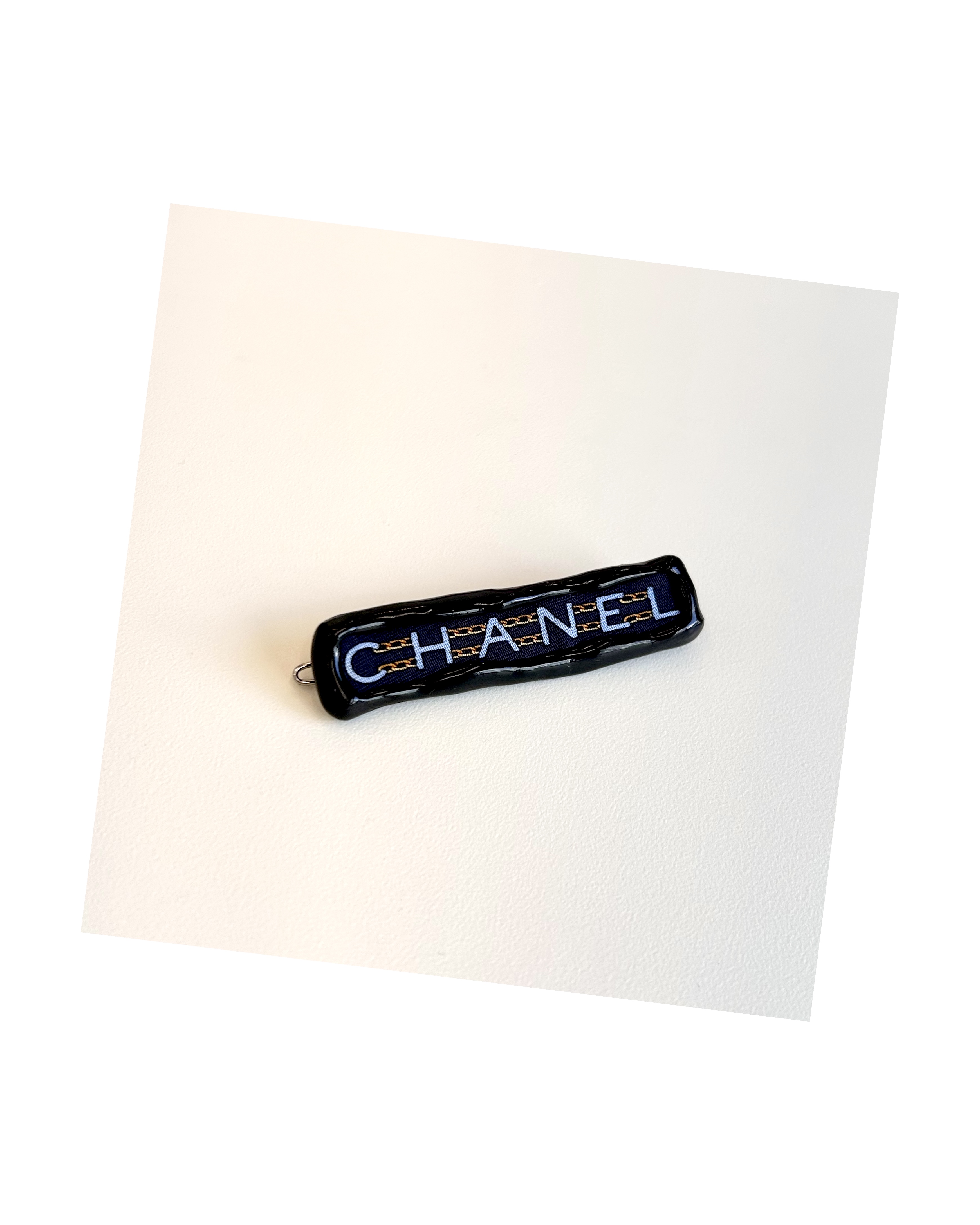 CHANEL blue Initial hairpin no.61