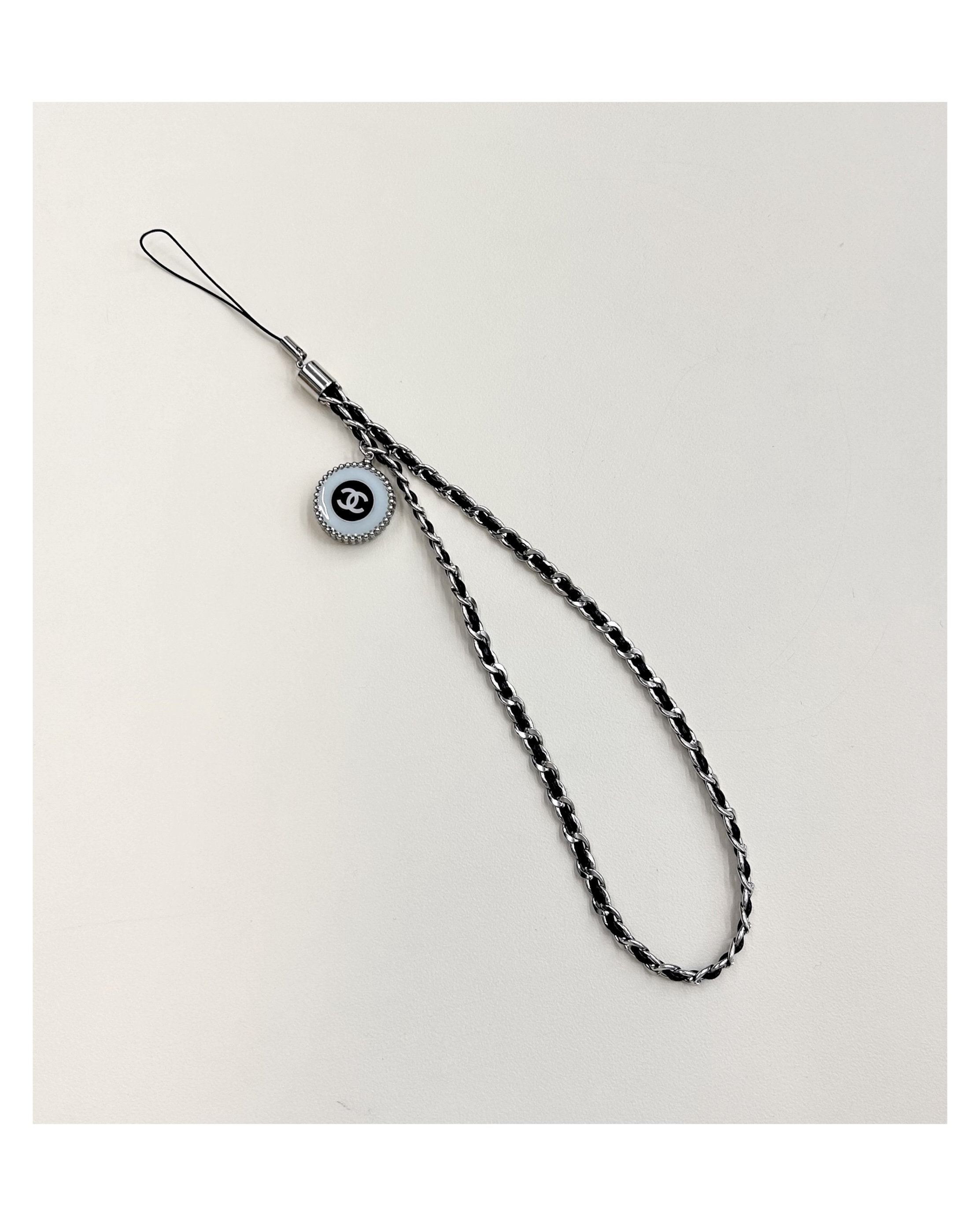 CHANEL cosmetic pendant phone strap (skyblue)