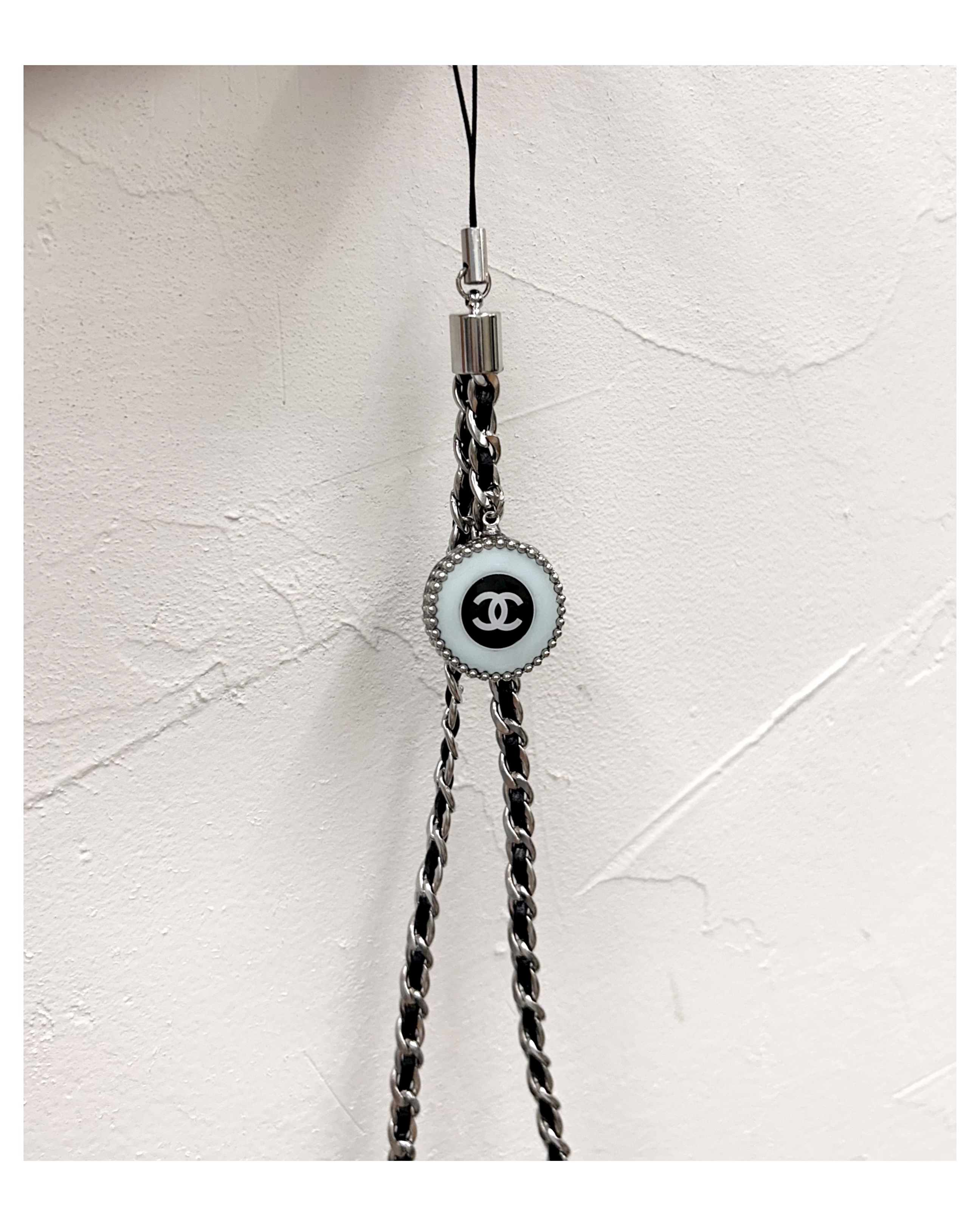CHANEL cosmetic pendant phone strap (skyblue)