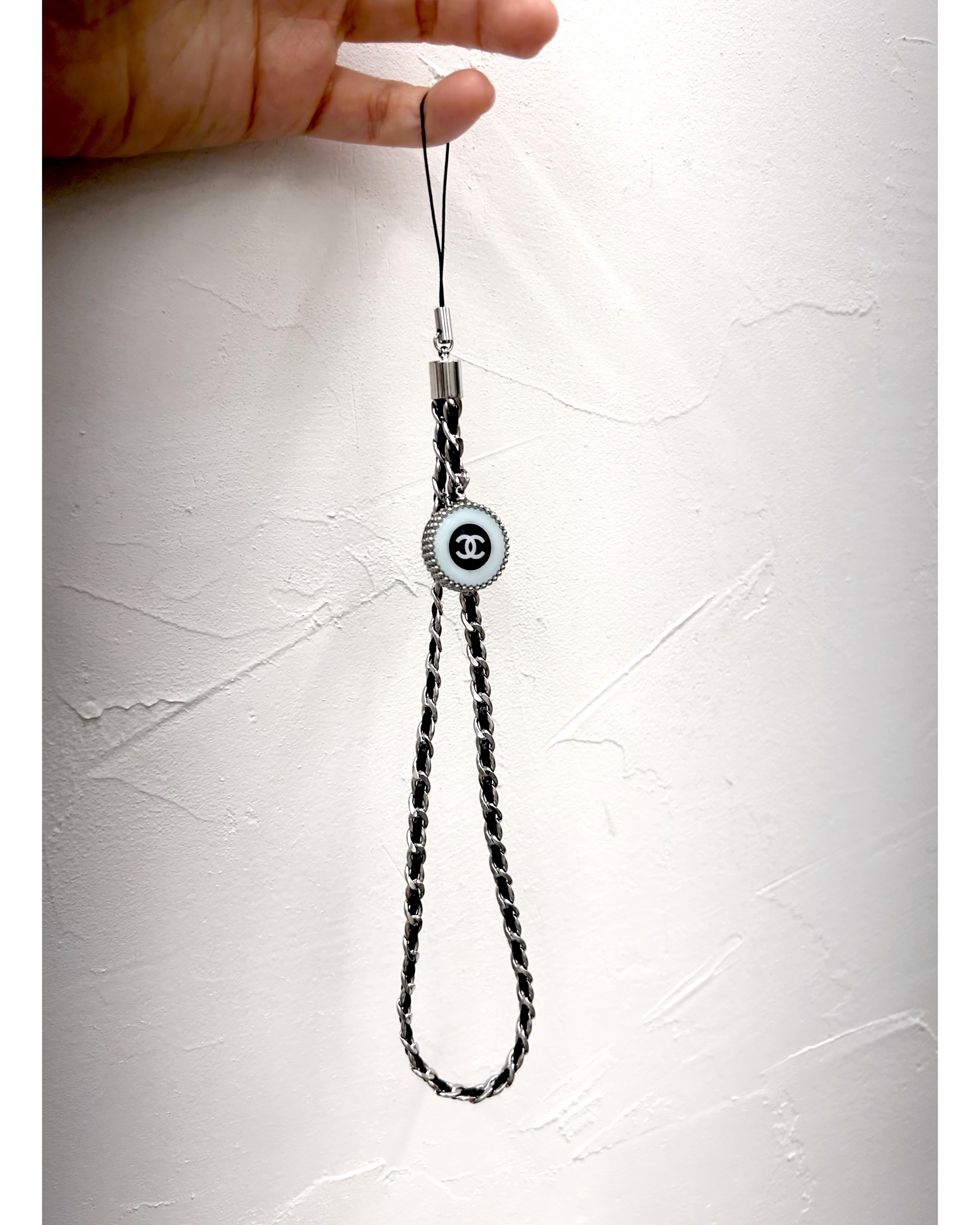 CHANEL cosmetic pendant phone strap (skyblue)
