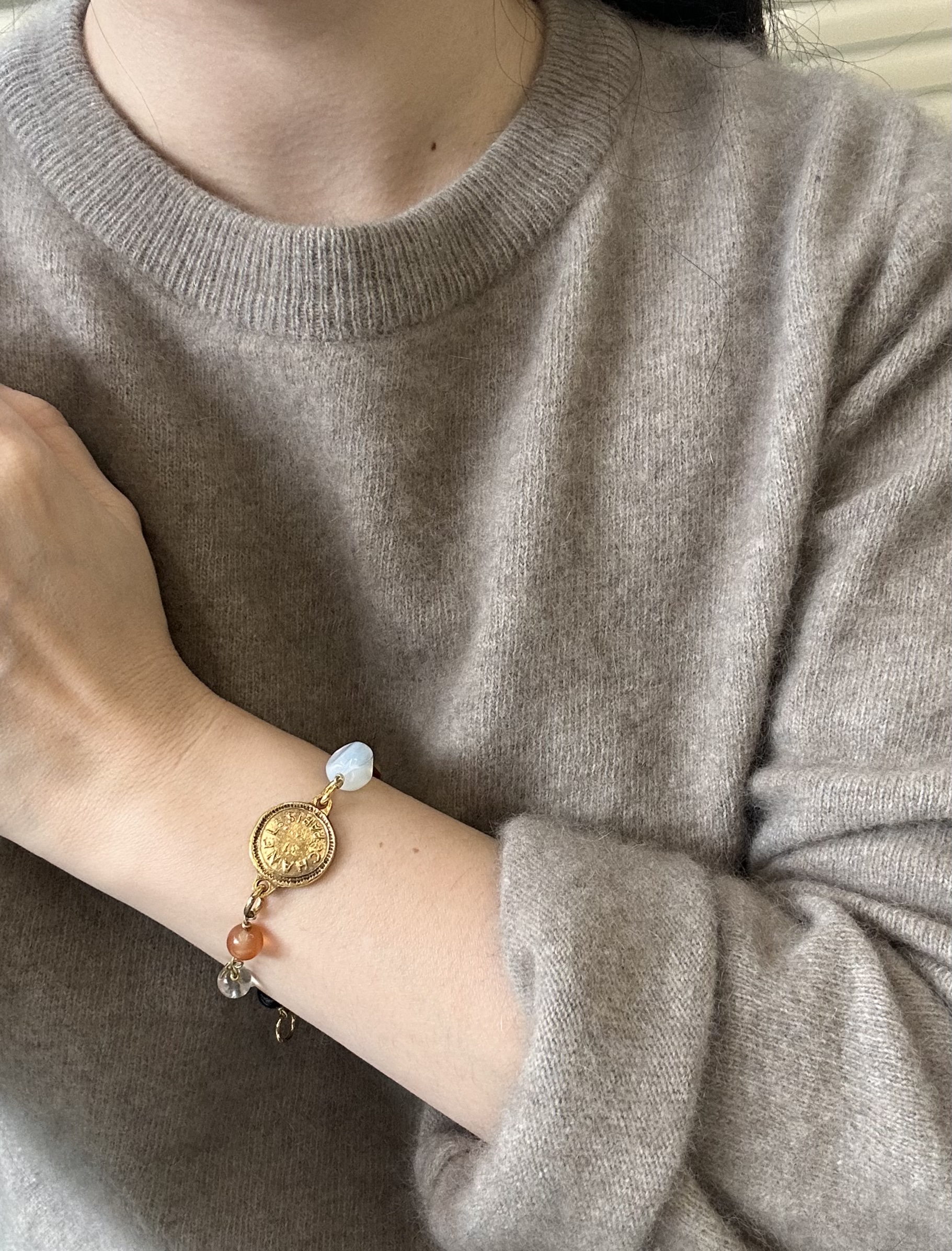 VINTAGE CHANEL 31 RUE CAMBON PARIS pendant & gemstone bracelet